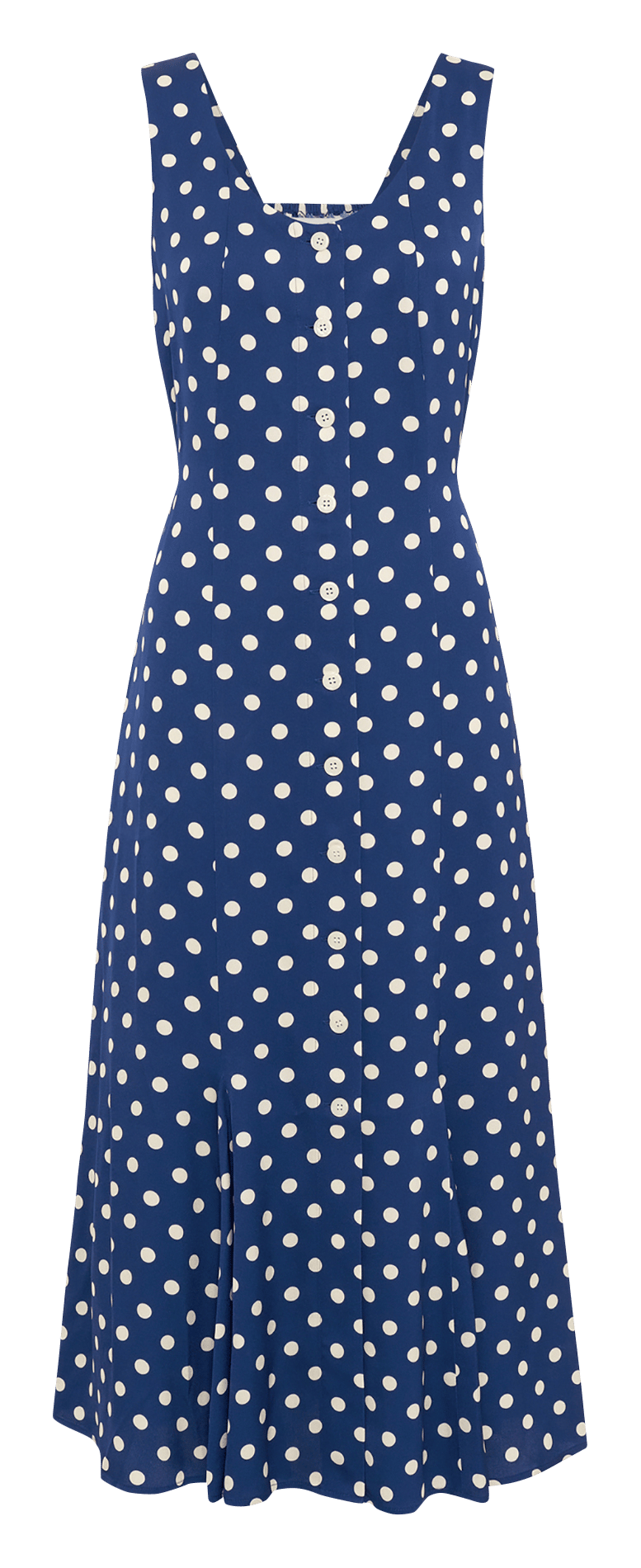 Gepunktetes Midikleid GERARD DAREL Blau