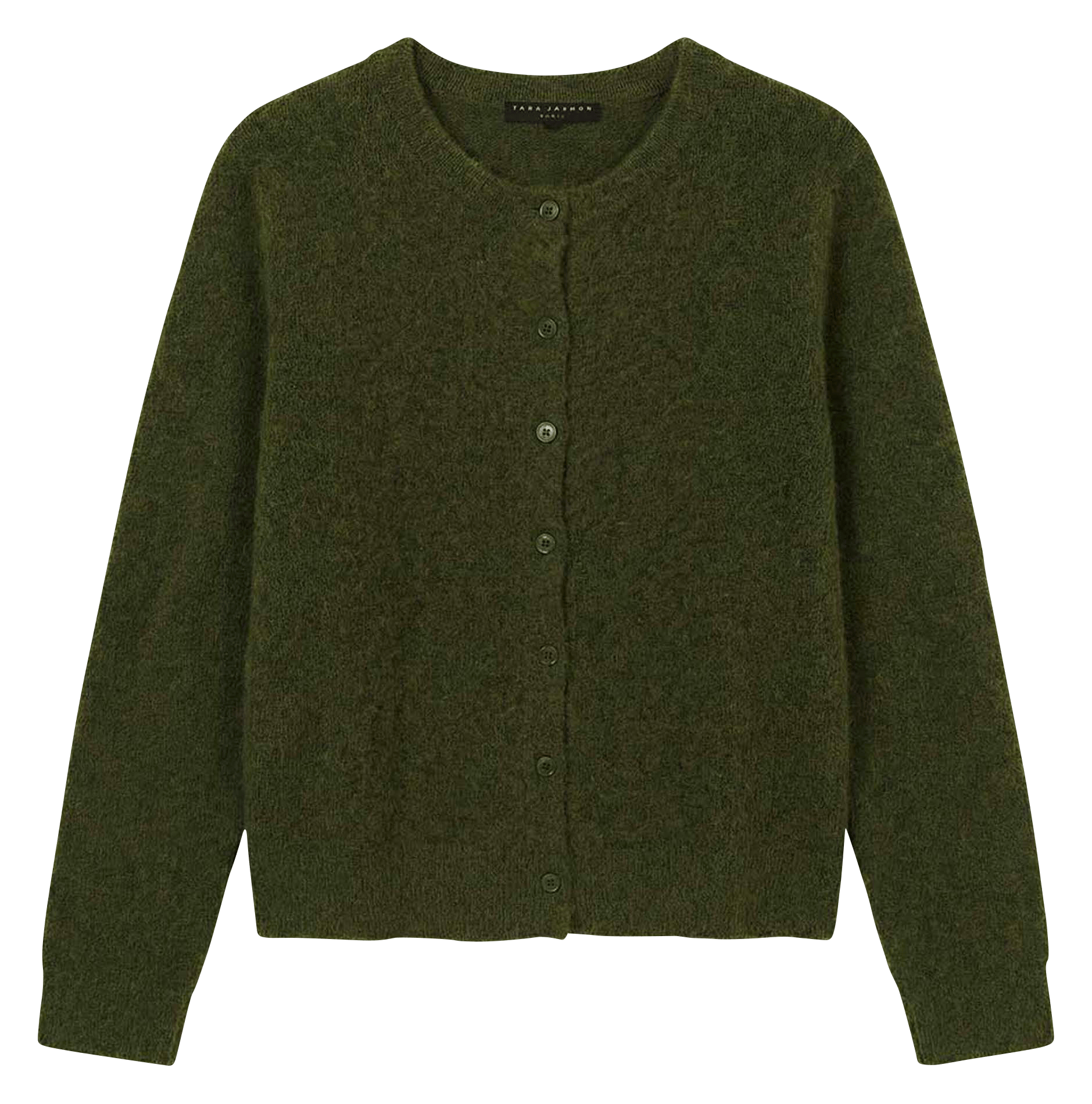 Gilet droit col rond en alpaga mélangé TARA JARMON