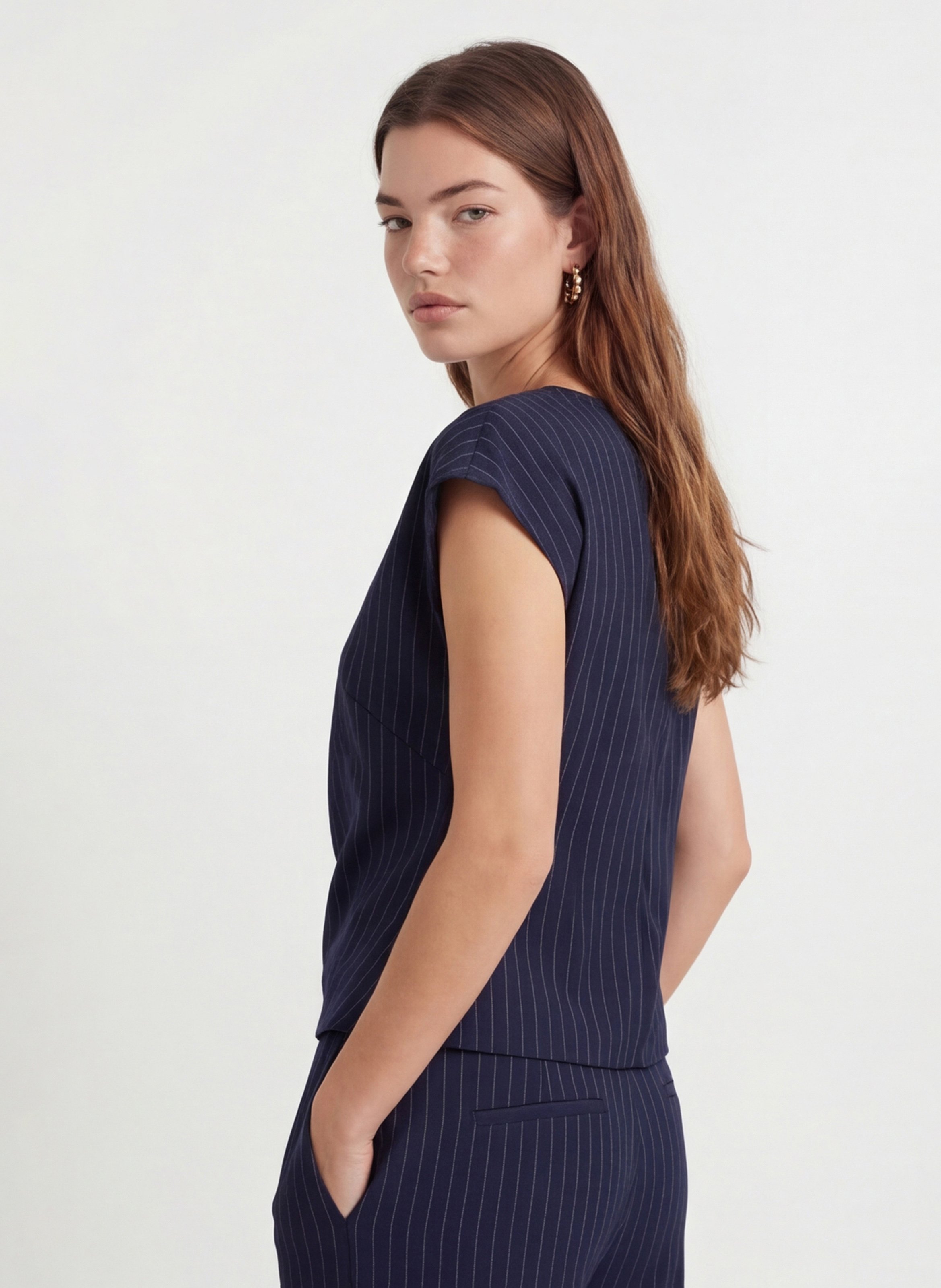 Oberteil mit Rundhalsausschnitt und Streifen  KOOKAI Blau