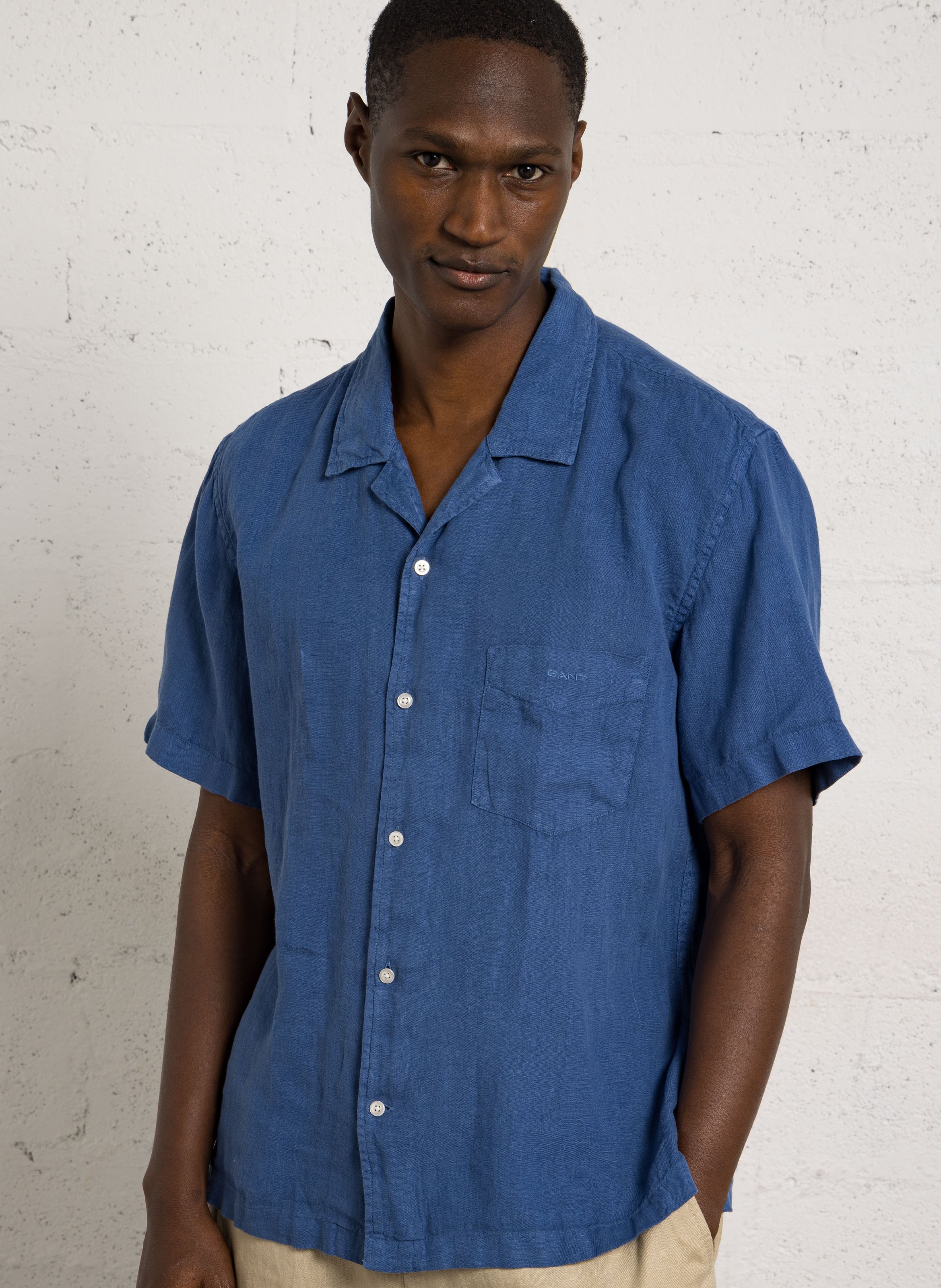 Chemise col classique en lin GANT