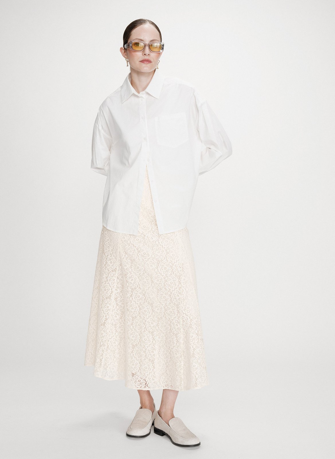 Chemise col classique GRACE ET MILA White