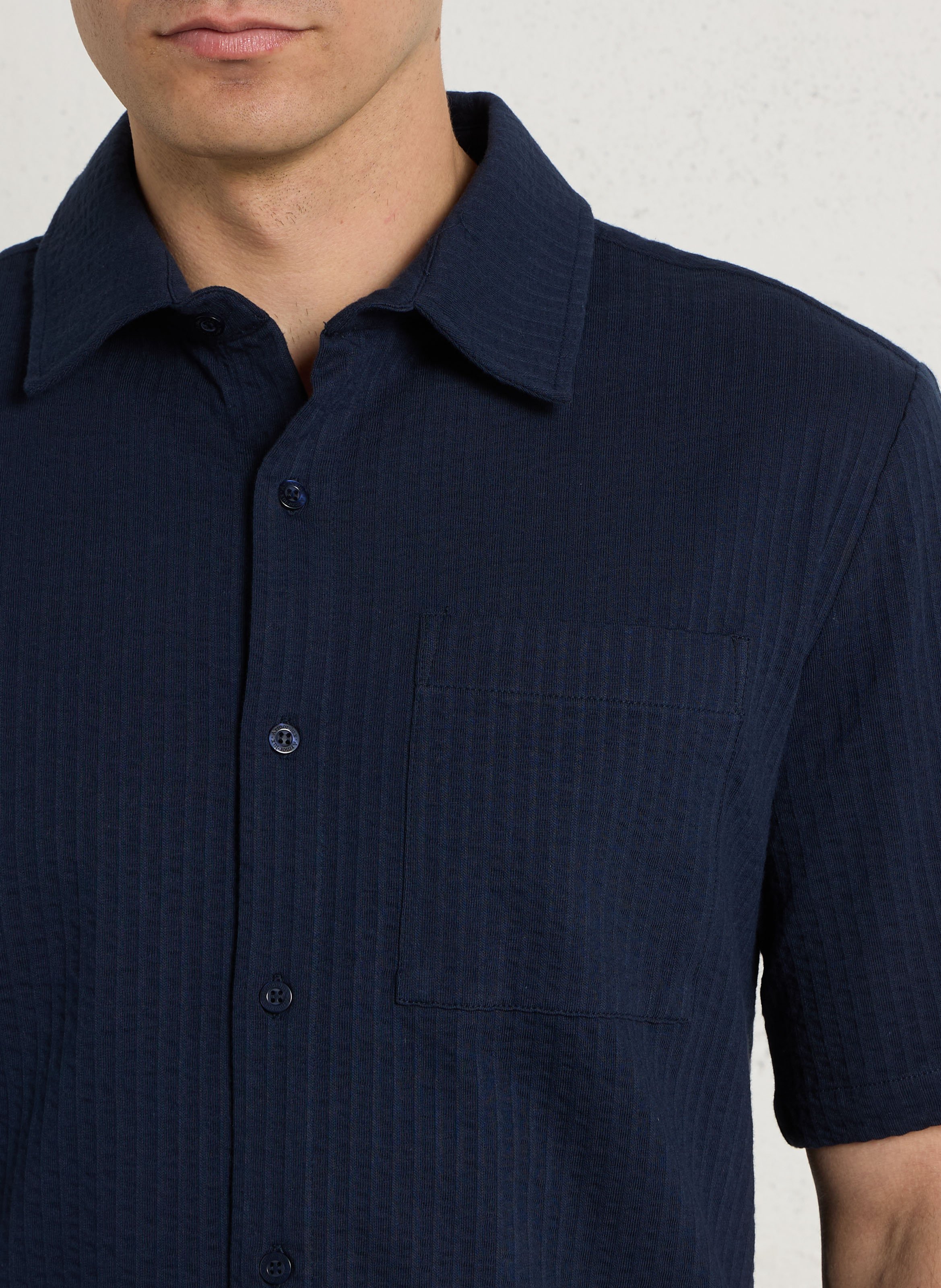 Chemise droite col classique en coton ARMOR LUX Bleu