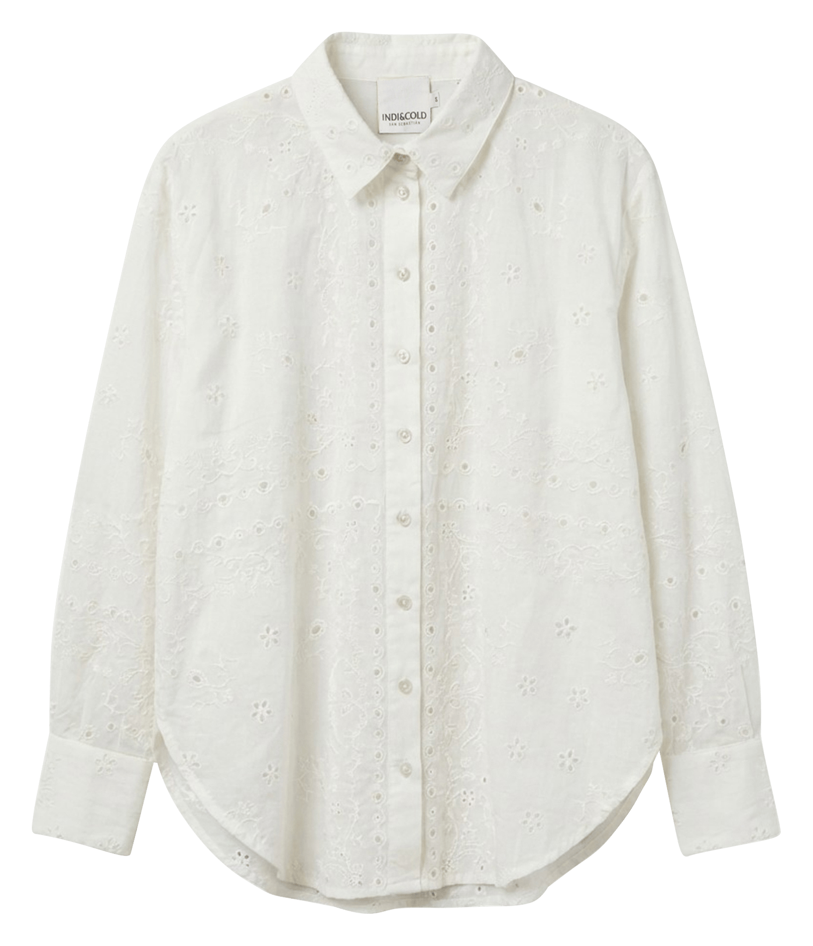 Oversized cotton shirt INDI & COLD White
