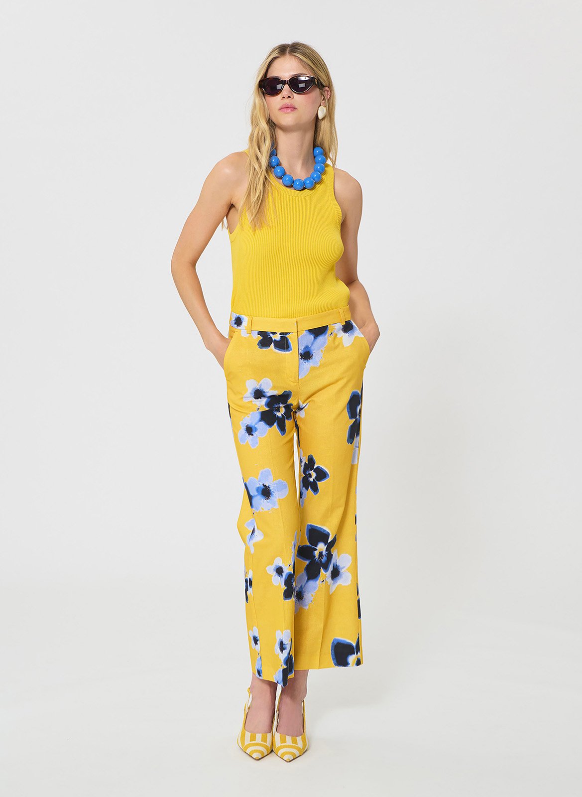 Bundfaltenhose TARA JARMON Gelb