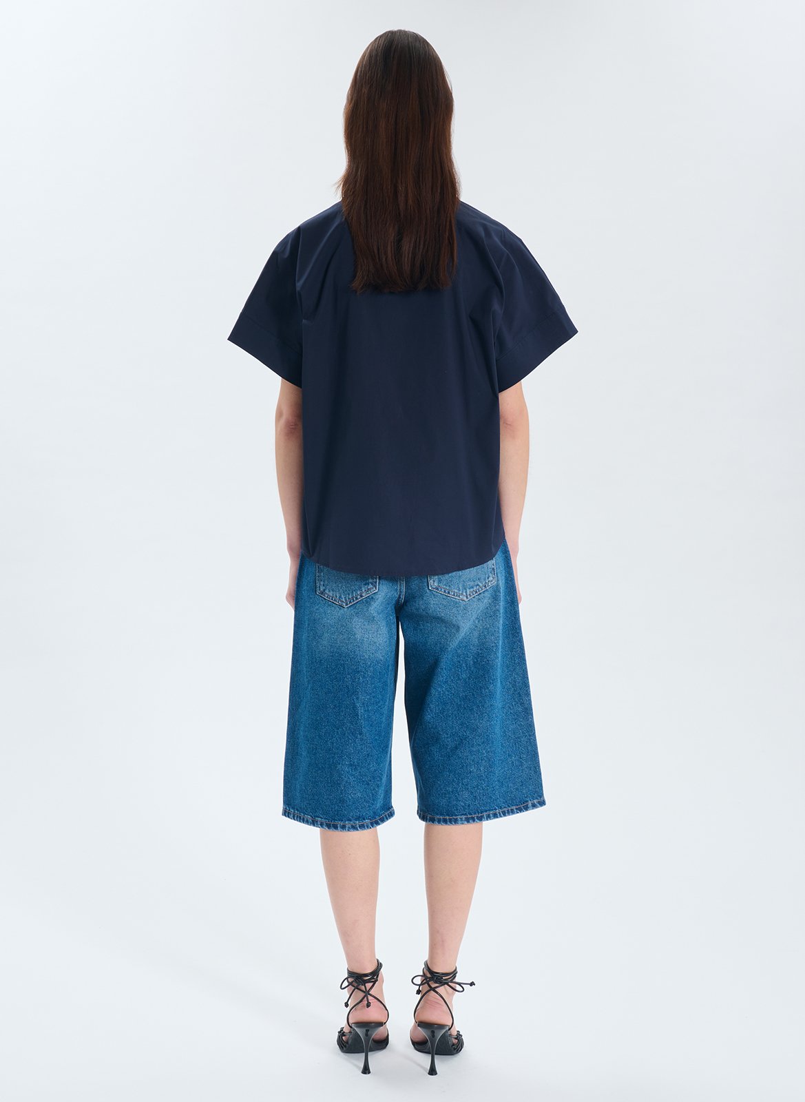 Chemise col classique en coton mélangé ZAPA Bleu