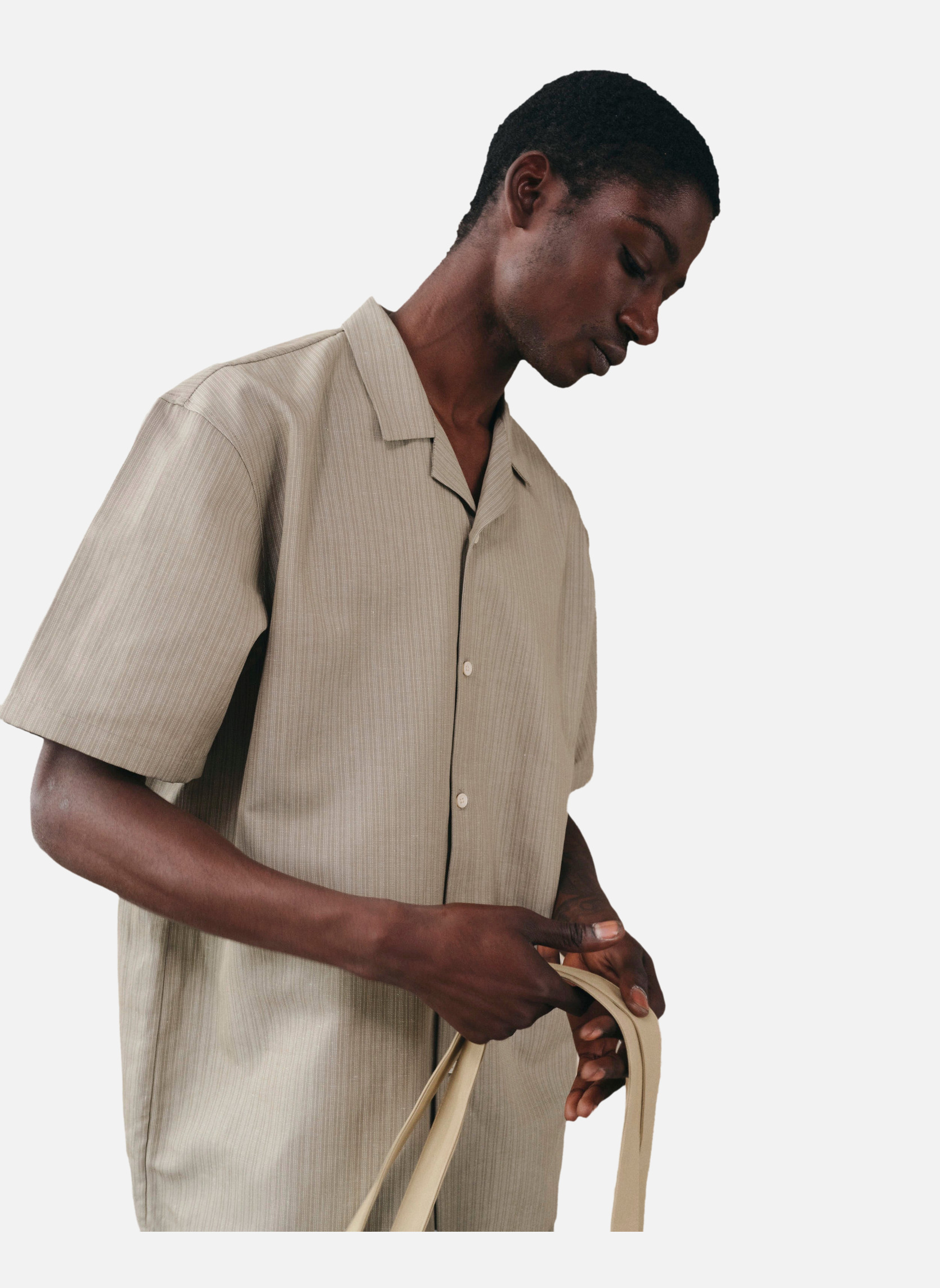 Casual shirt ORLÉANS BEIGE STRIPES Noyoco Beige