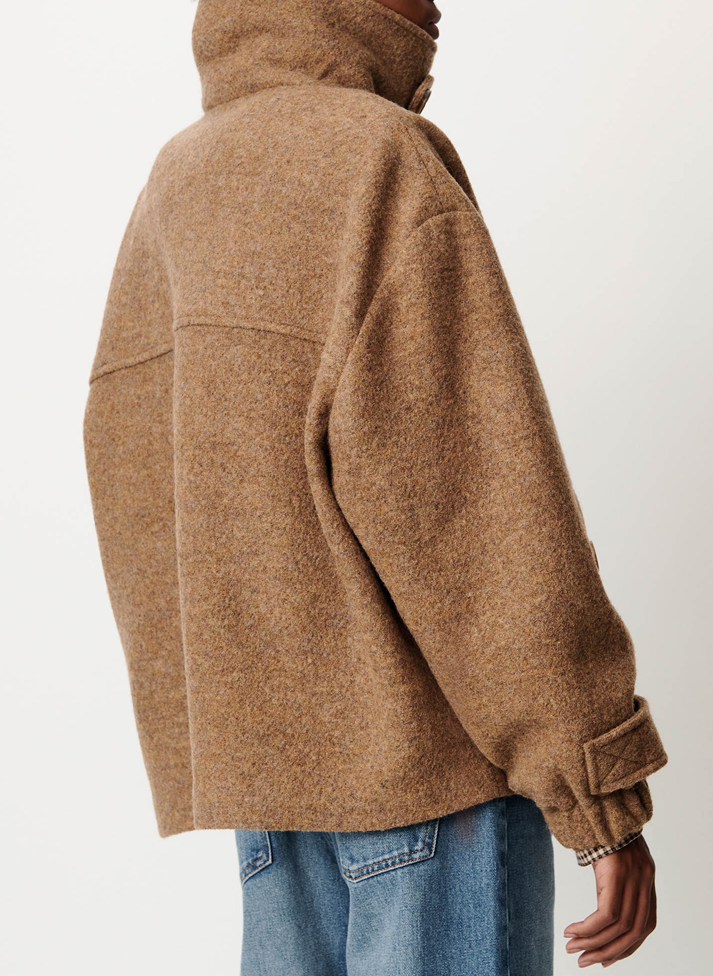 Plain oversized wool coat SESSUN Beige