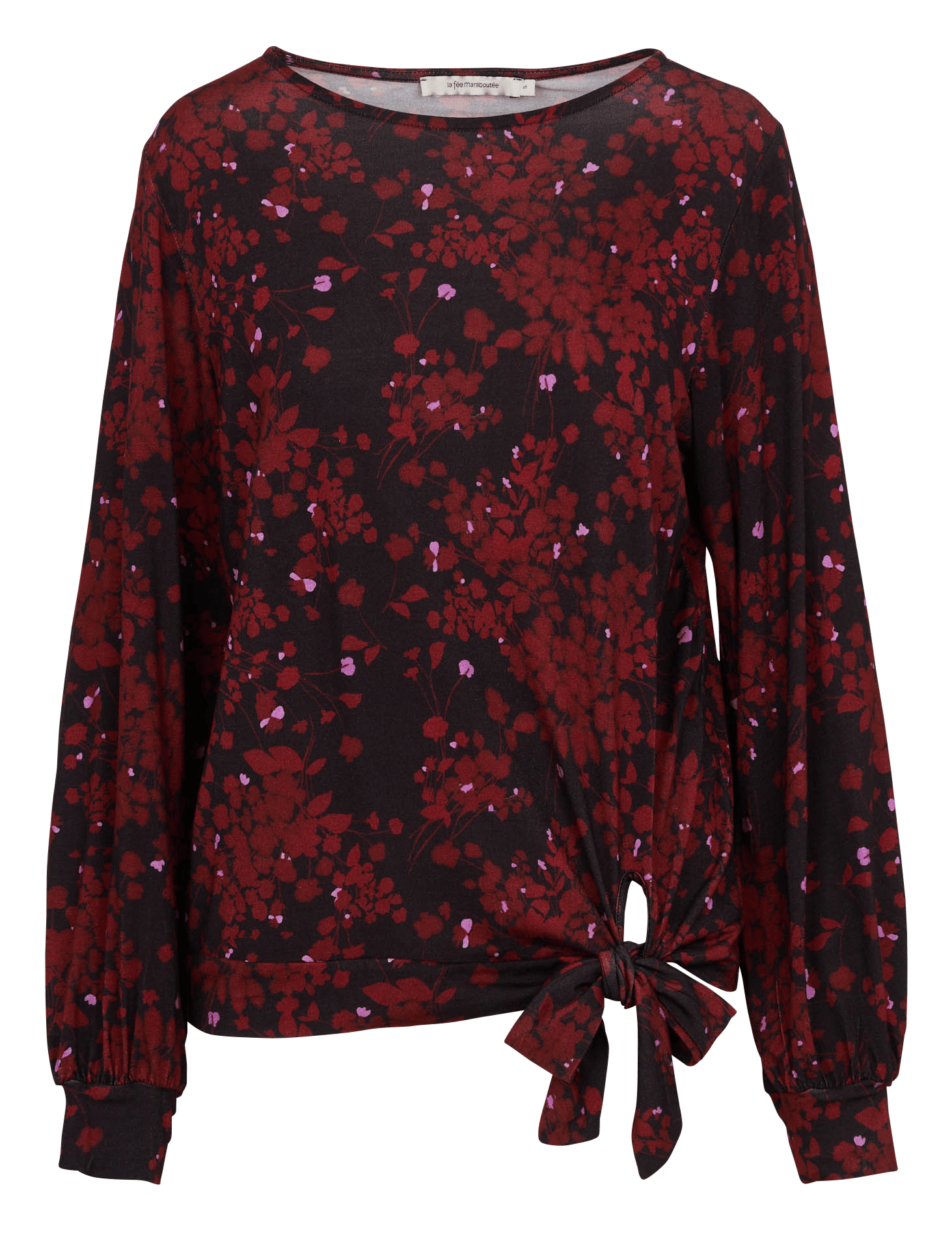 Bedrucktes T-Shirt mit Knoten LA FEE MARABOUTEE