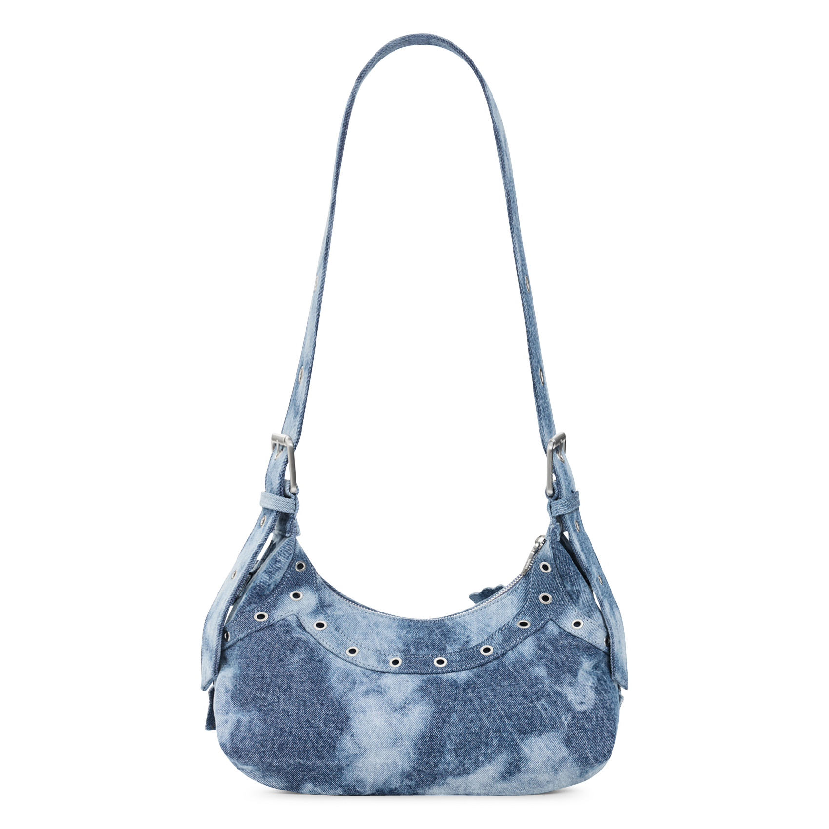 Sac floral en denim DESIGUAL Bleu