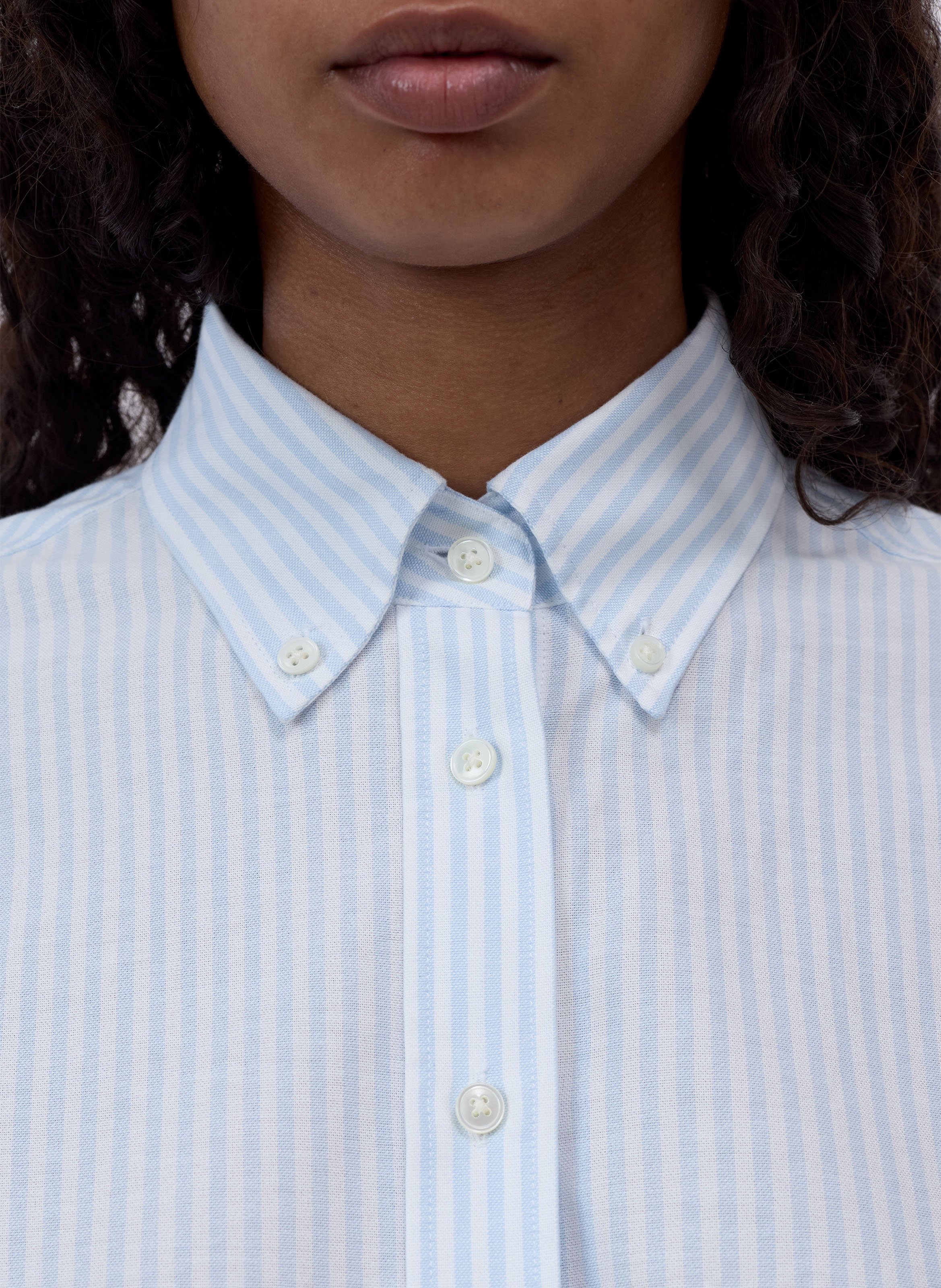 Belted striped shirt CLOSED Blue