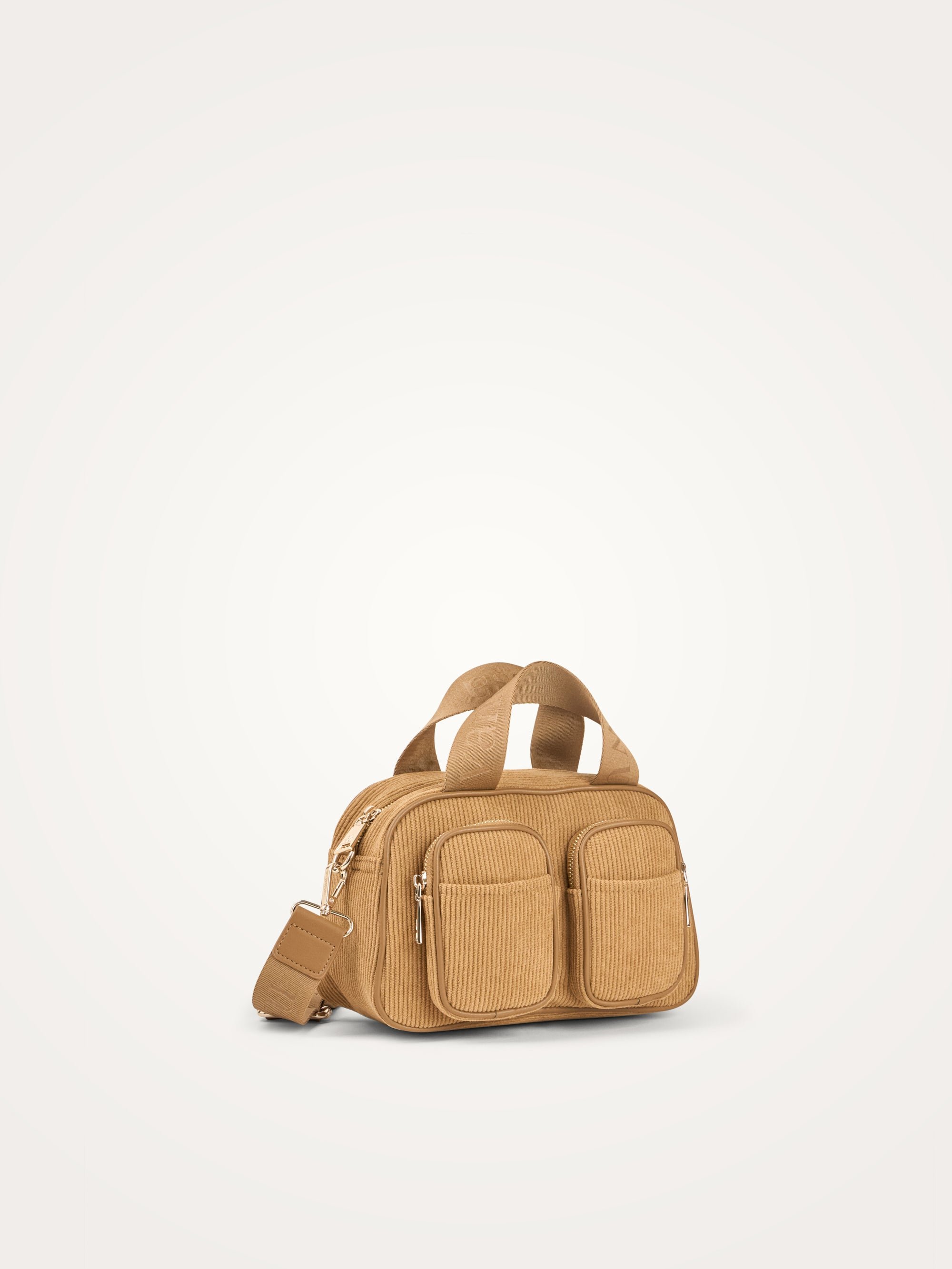 Mini bowling bag with shoulder strap VANESSA WU Beige