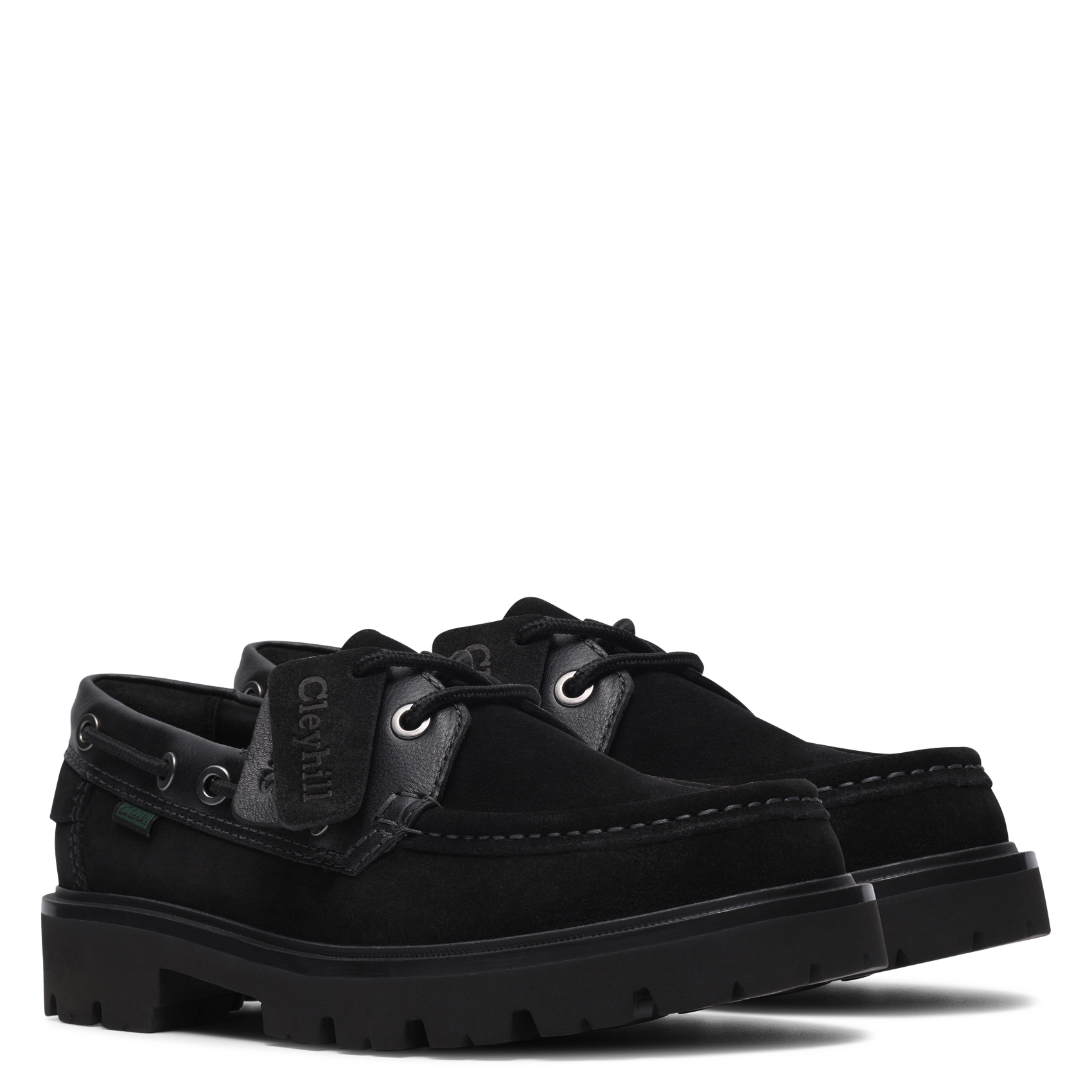 Mocassins bi-matières en cuir CLARKS Noir