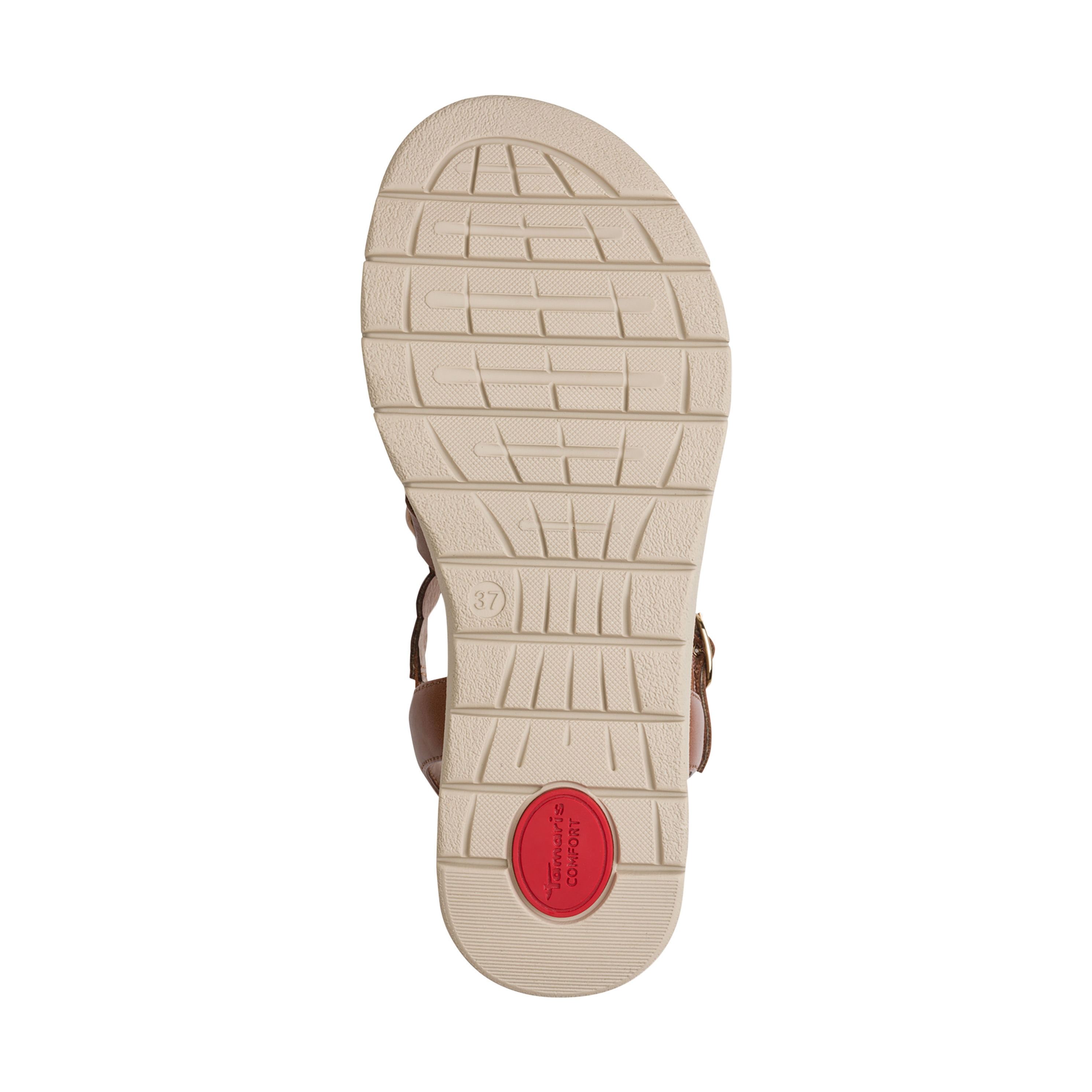 Comfort leather wedge sandals | Brown TAMARIS Women