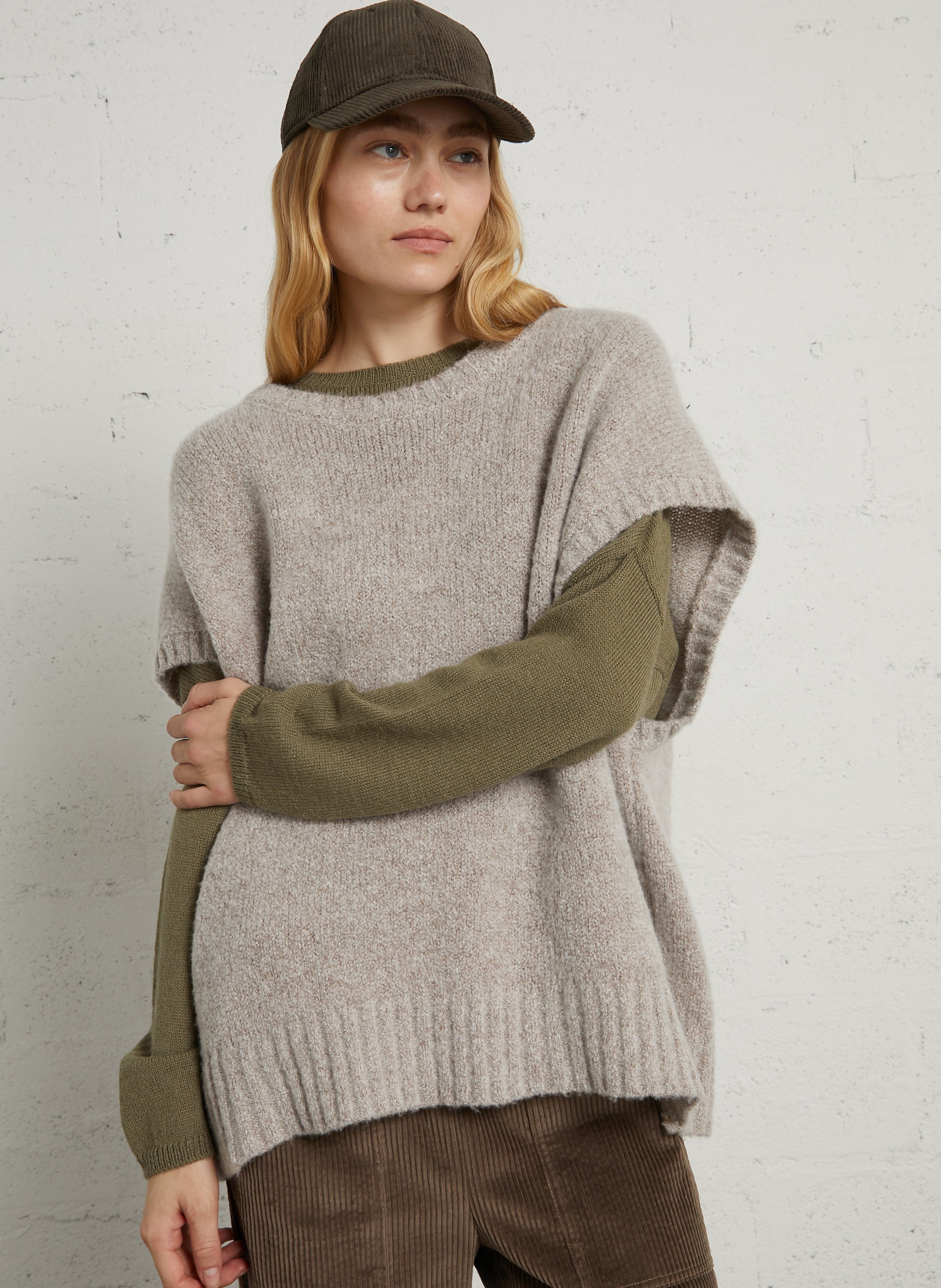 Pull ample en laine mélangée RUE DE TOKYO Beige