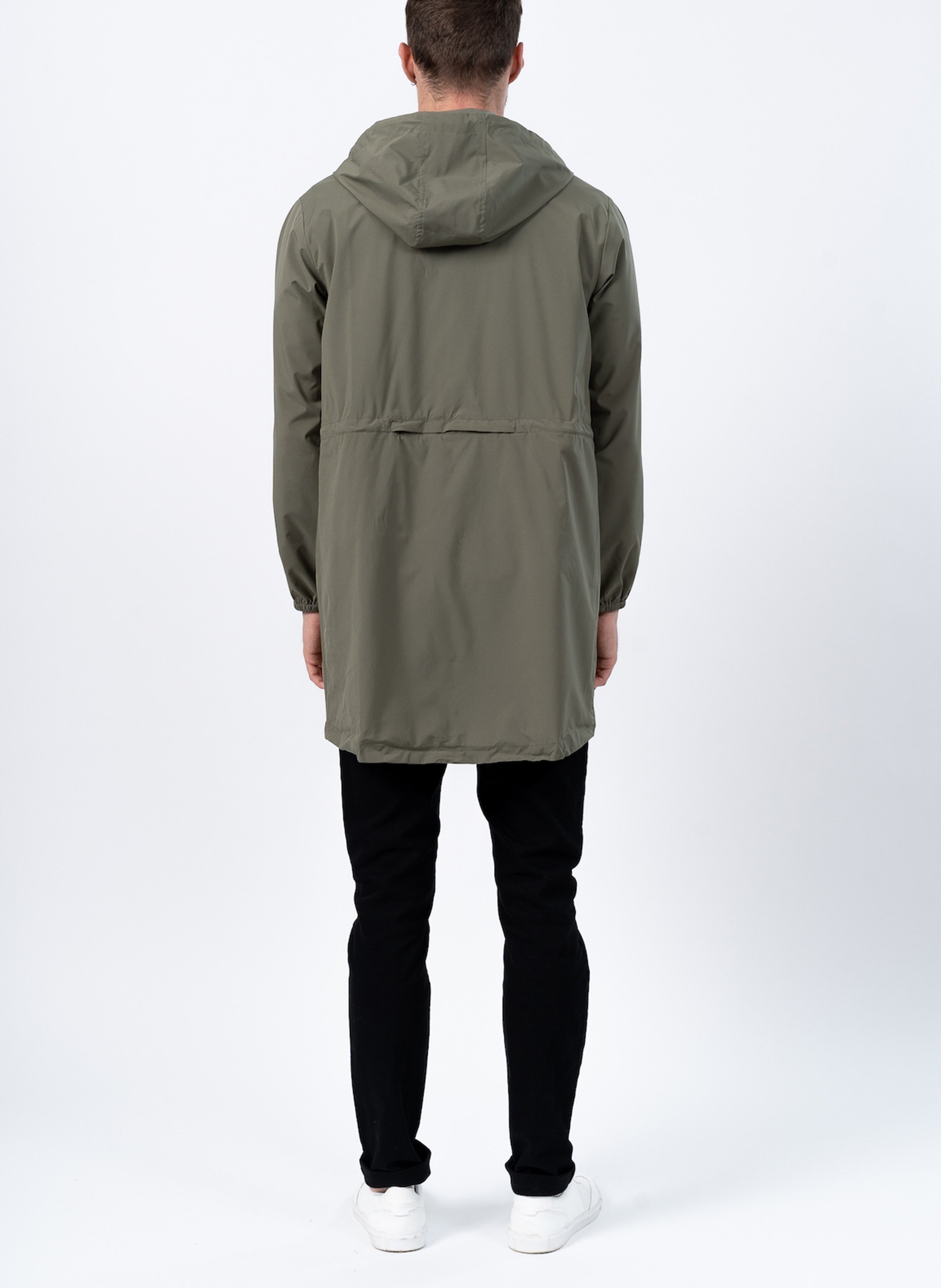 Imperméable long à capuche convertible FLOTTE Vert