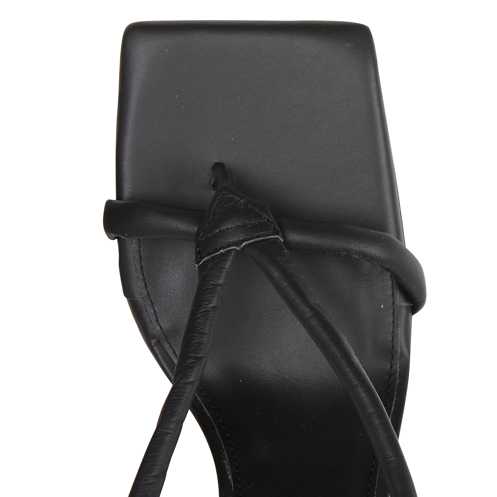 Heeled smooth leather sandals ALOHAS Black