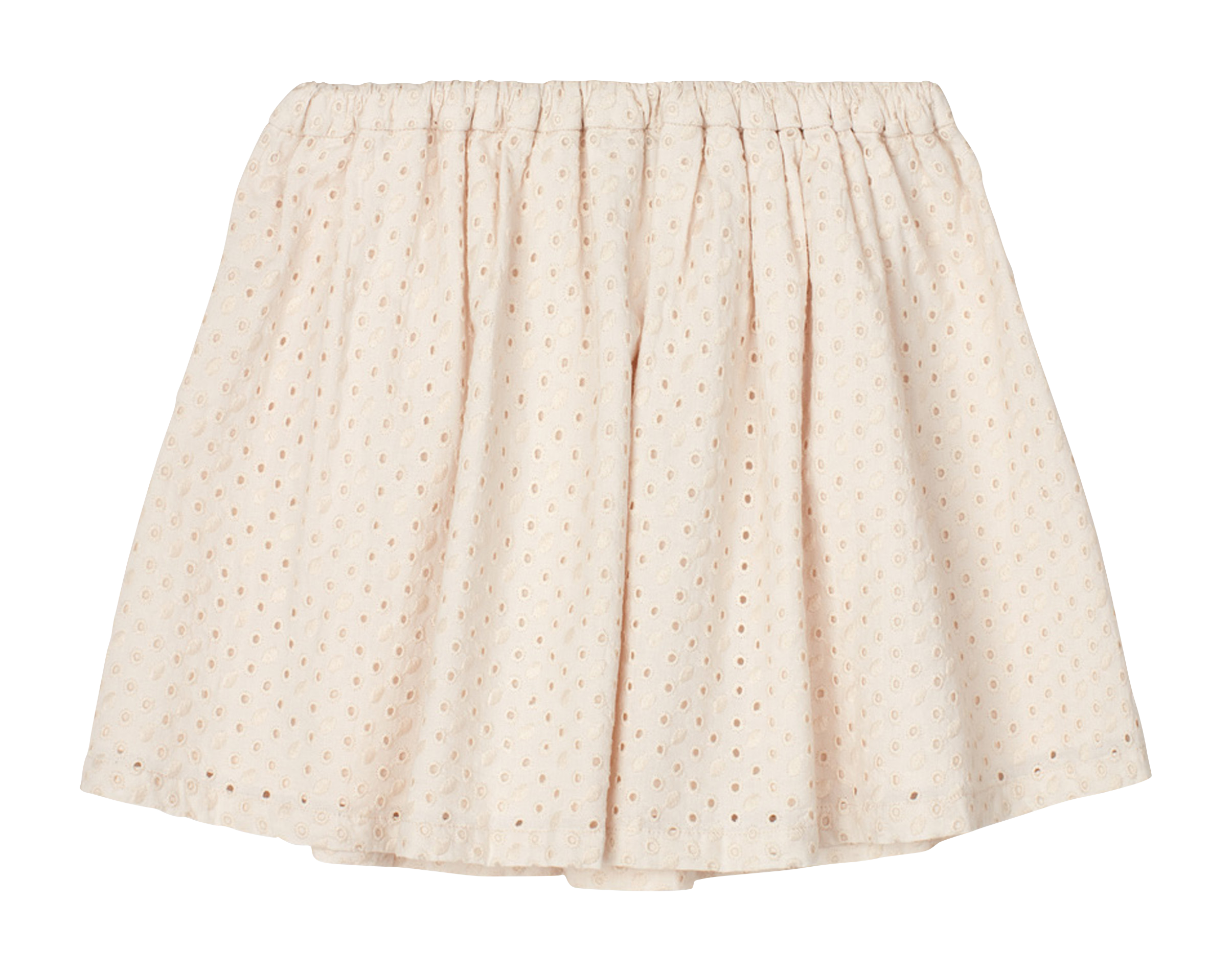 Short organic cotton broderie anglaise skirt LIEWOOD Beige