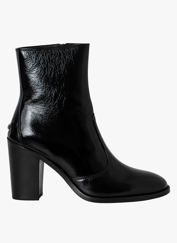 Bottines cuir verni sales