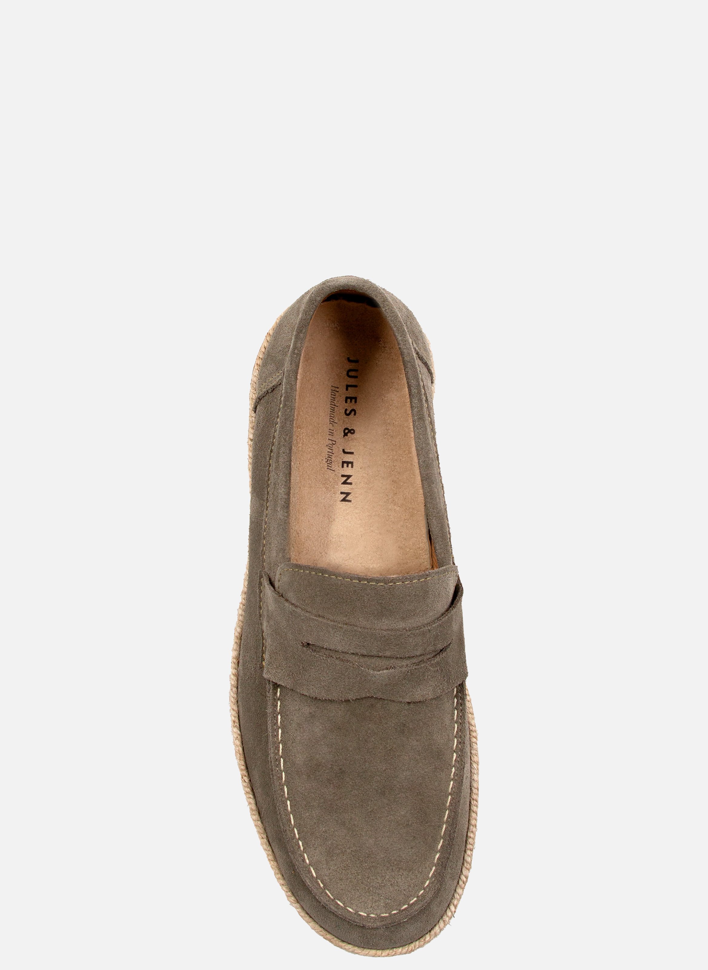 Suede leather espadrille loafers JULES & JENN Grey