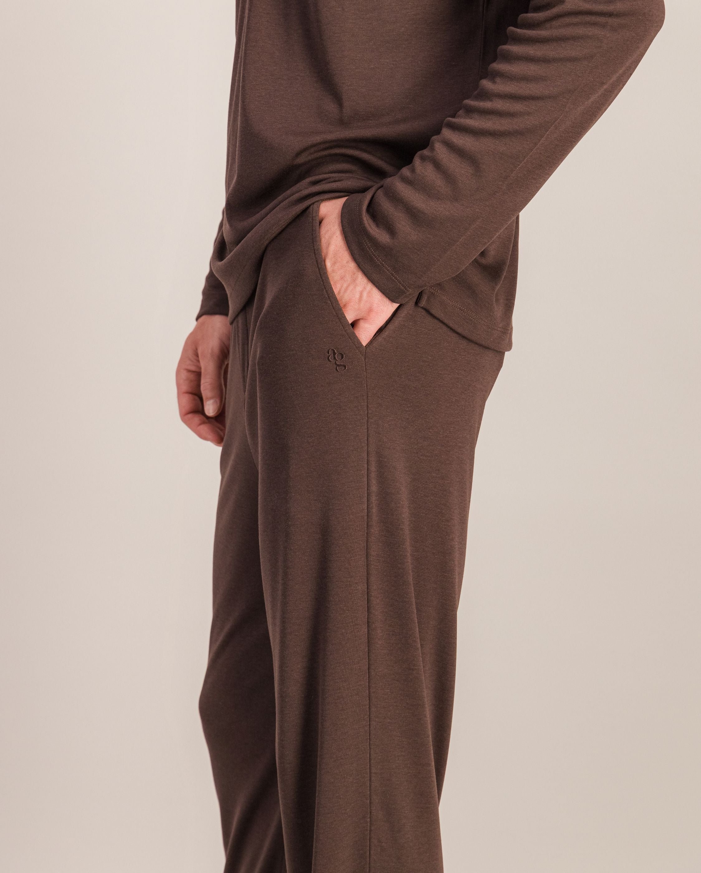 Men's pajama bottoms, chocolate ANGARDE Brown