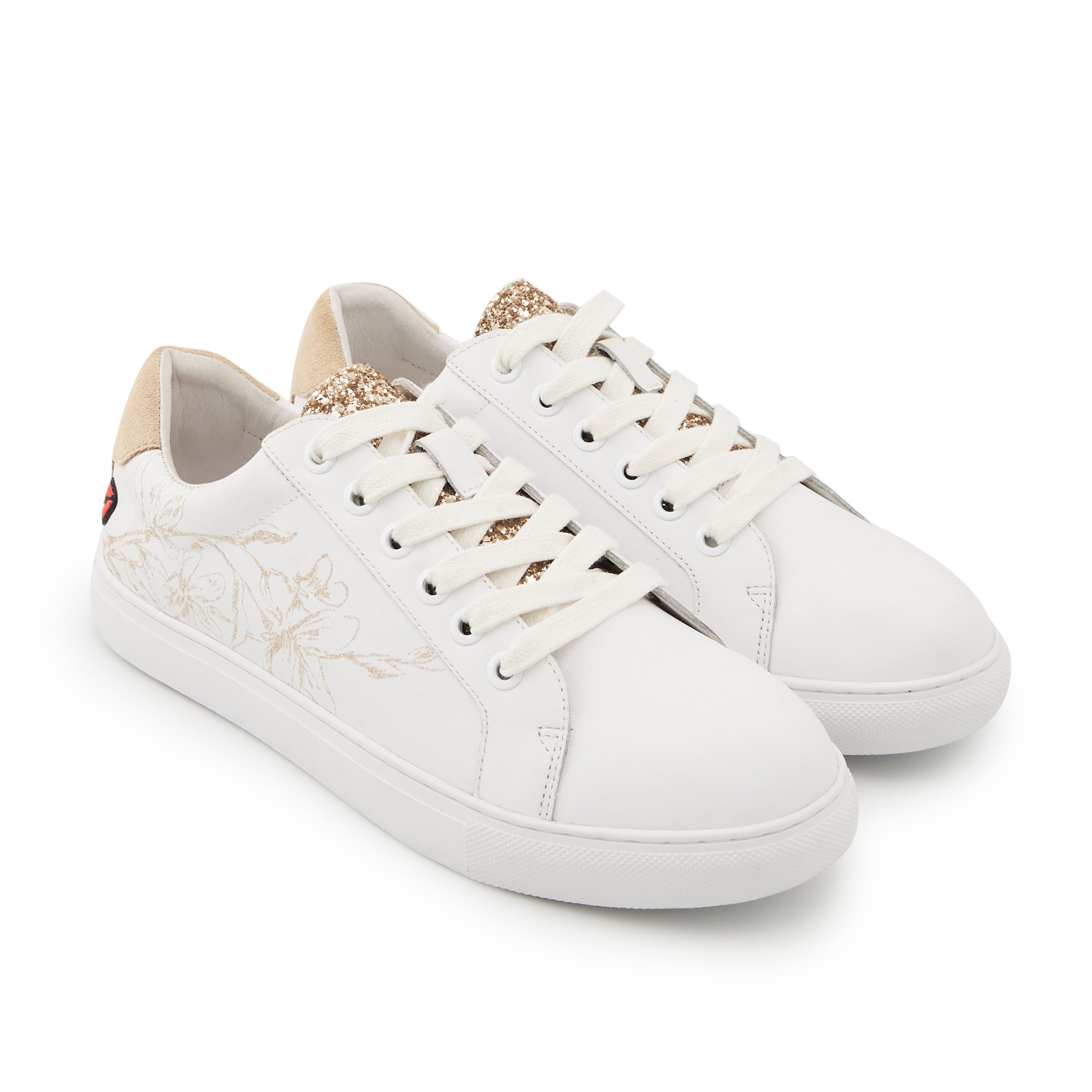 Leather sneakers BONS BAISERS PARIS White