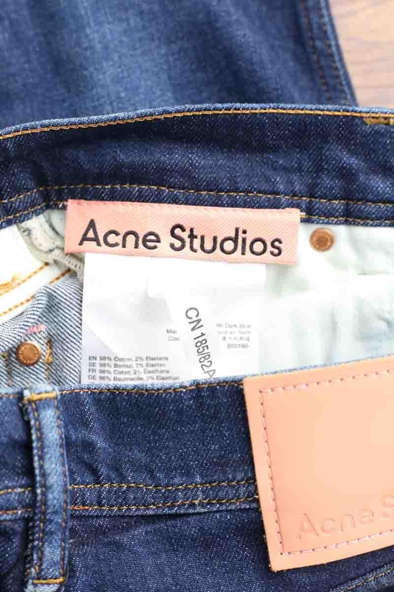 Cotton straight jeans ACNE STUDIOS - Seconde Main Blue
