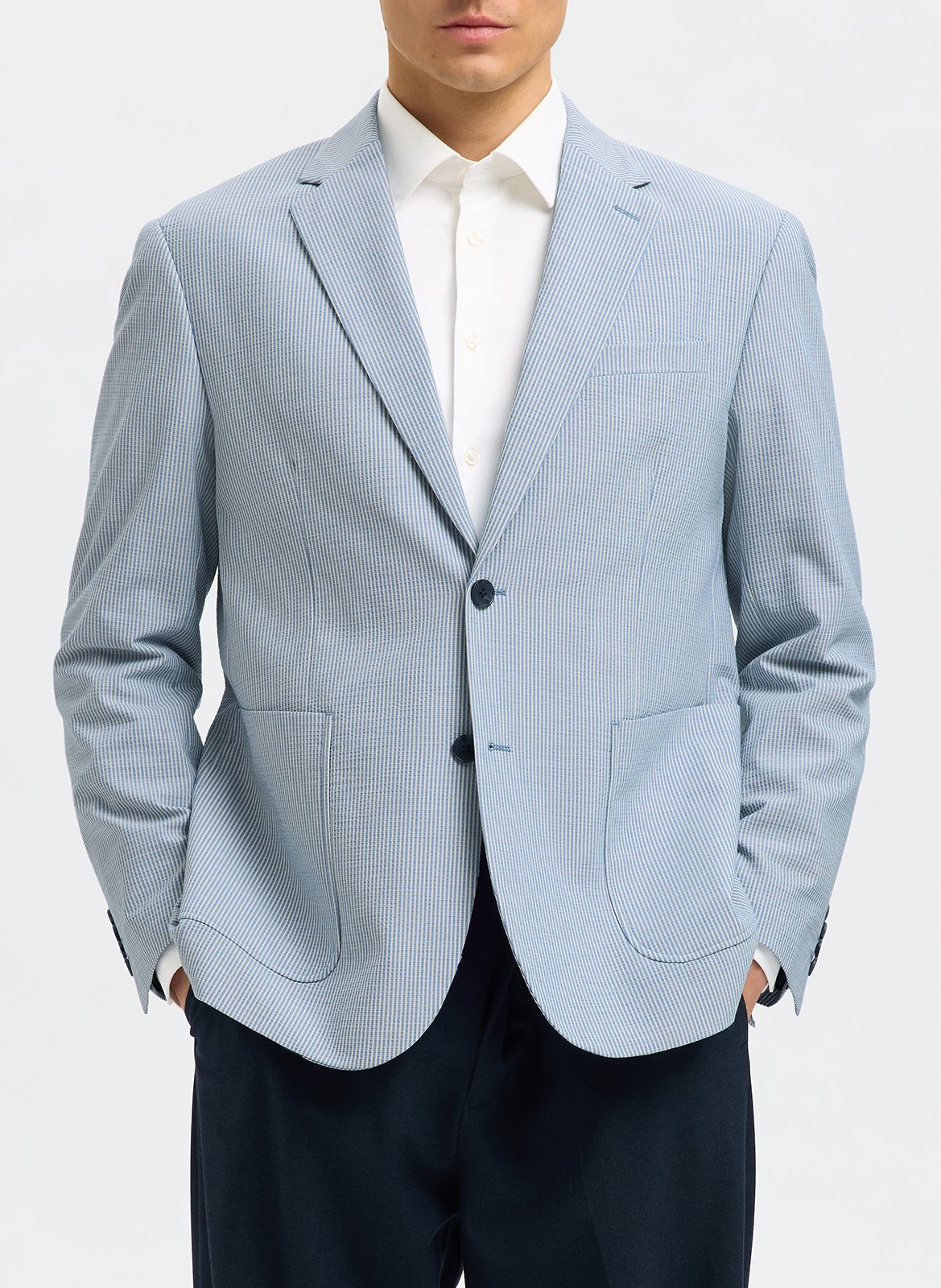 Kostuumjas van gemengde gerecyclede vezels SELECTED Blauw