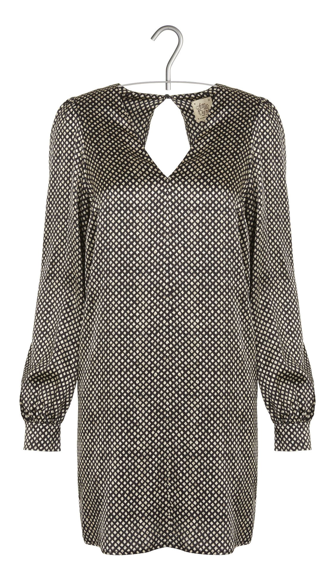 Stretch silk dress ATTIC AND BARN Black