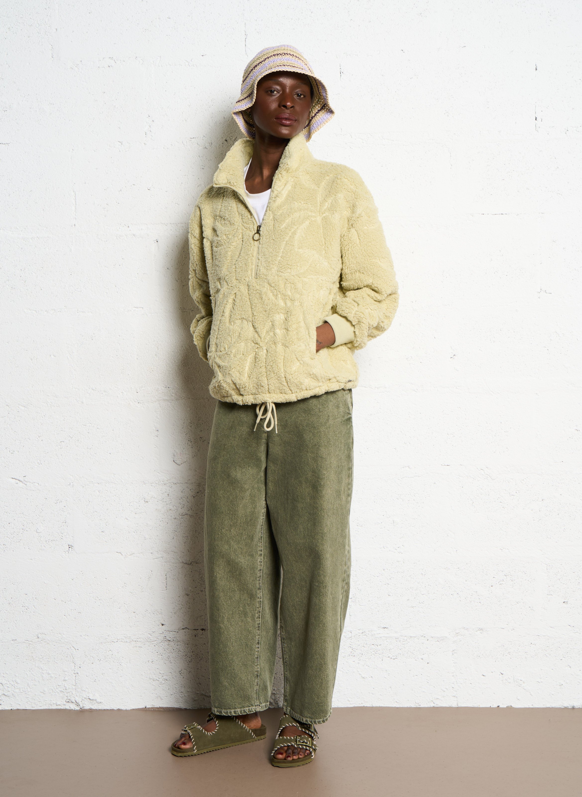 Weite Jeans aus Baumwoll-Mix AMERICAN VINTAGE Grun