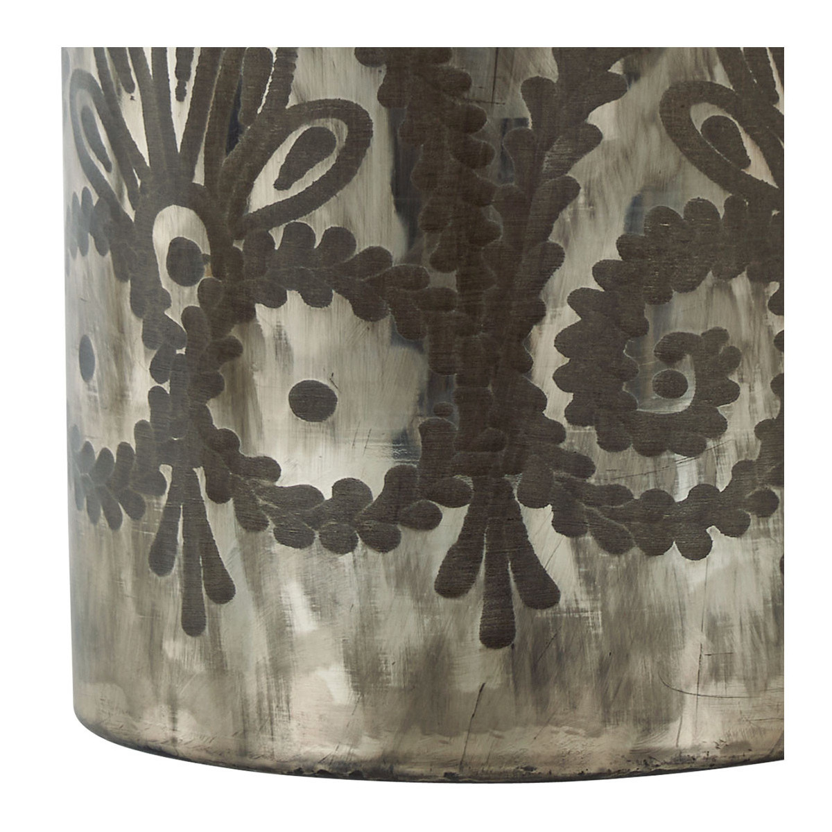 Hera straight vase in frosted glass BLANC D'IVOIRE Silver