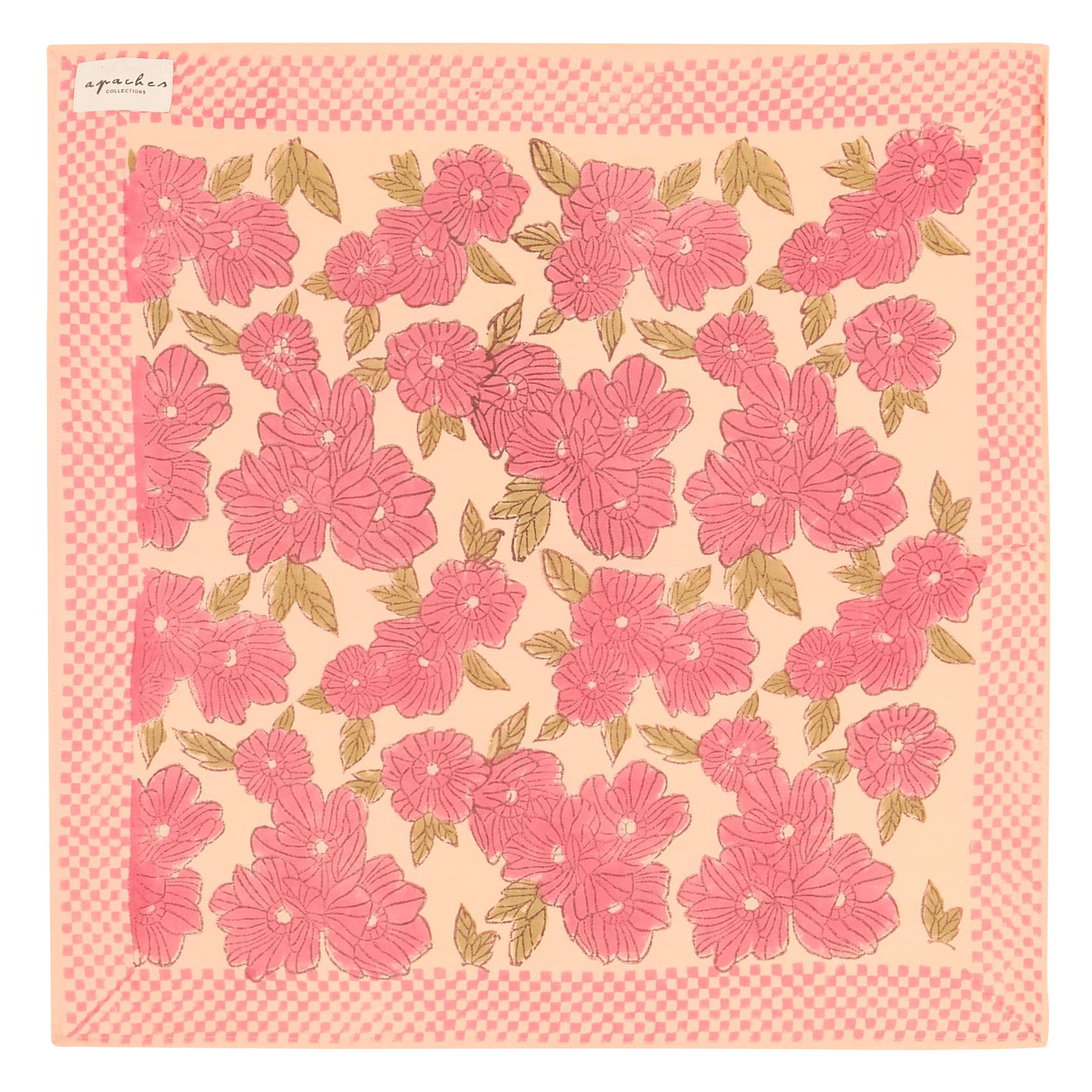 Foulard imprimé en coton Beige