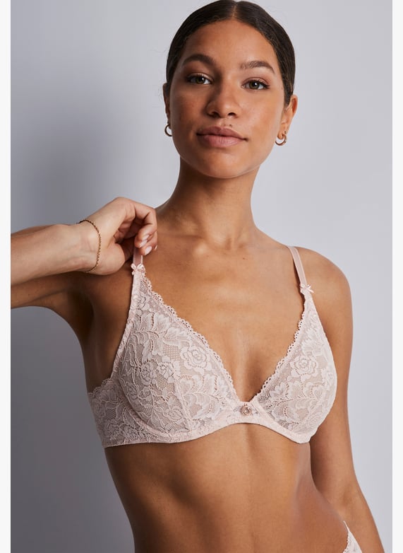 A la Folie kohl black underwired triangle bra | Pink by AUBADE A la Folie kohl black underwired triangle bra Pink