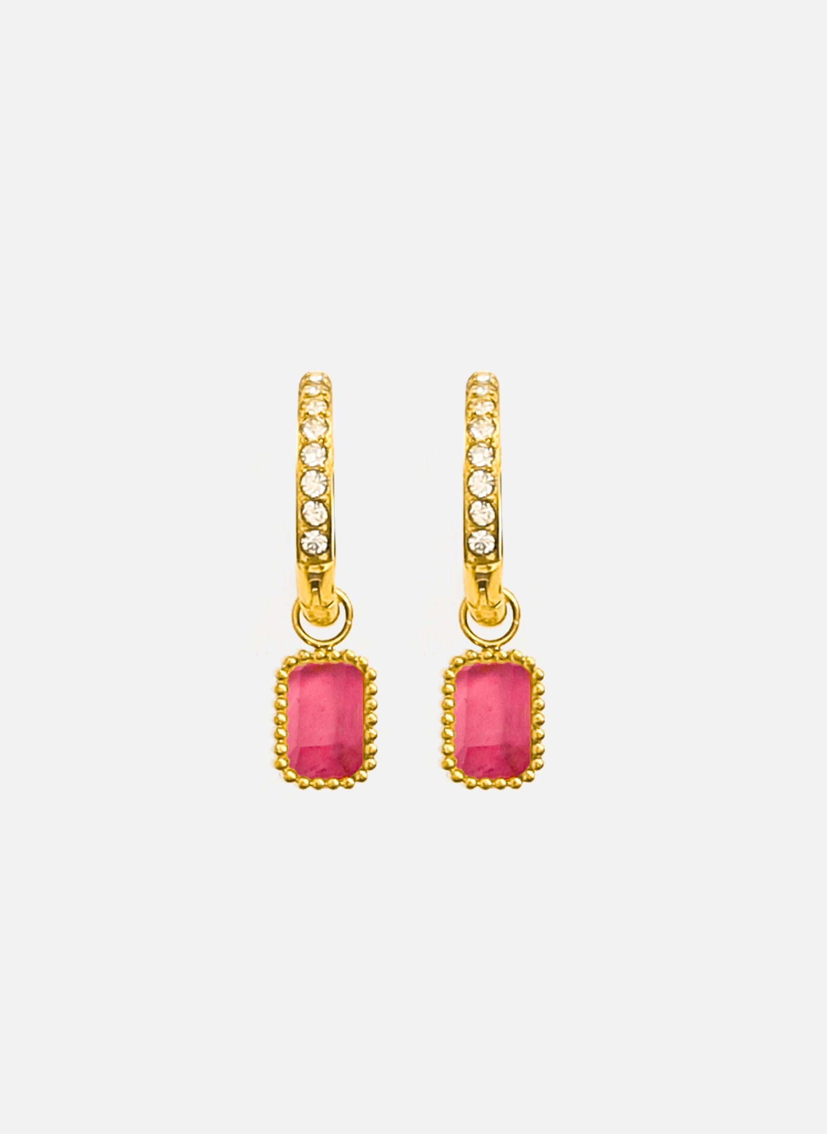 Mini Eleni hoop earrings AEC Paris Pink