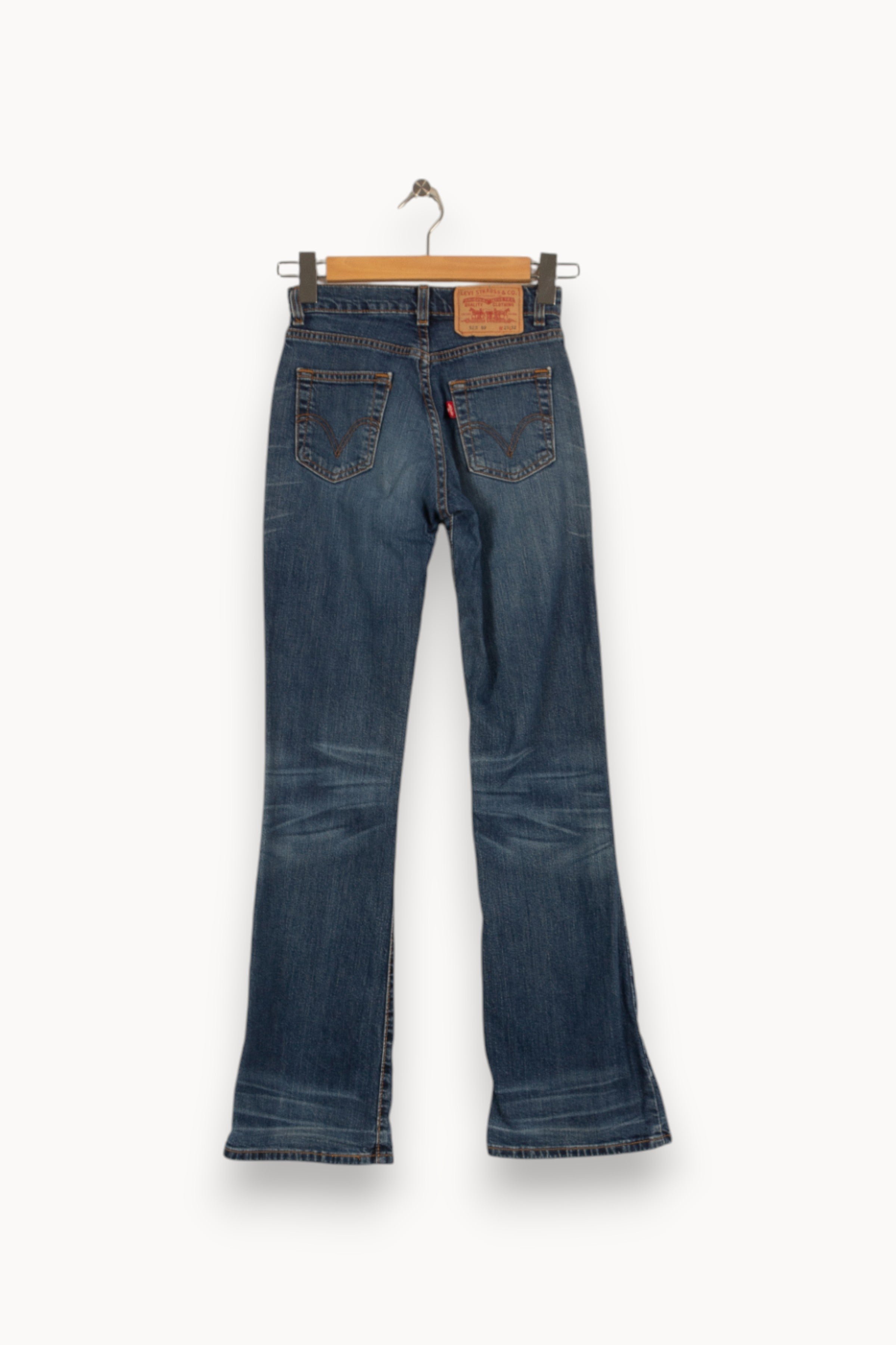 Cropped slim jeans with studs LEVI'S - Seconde main Blue