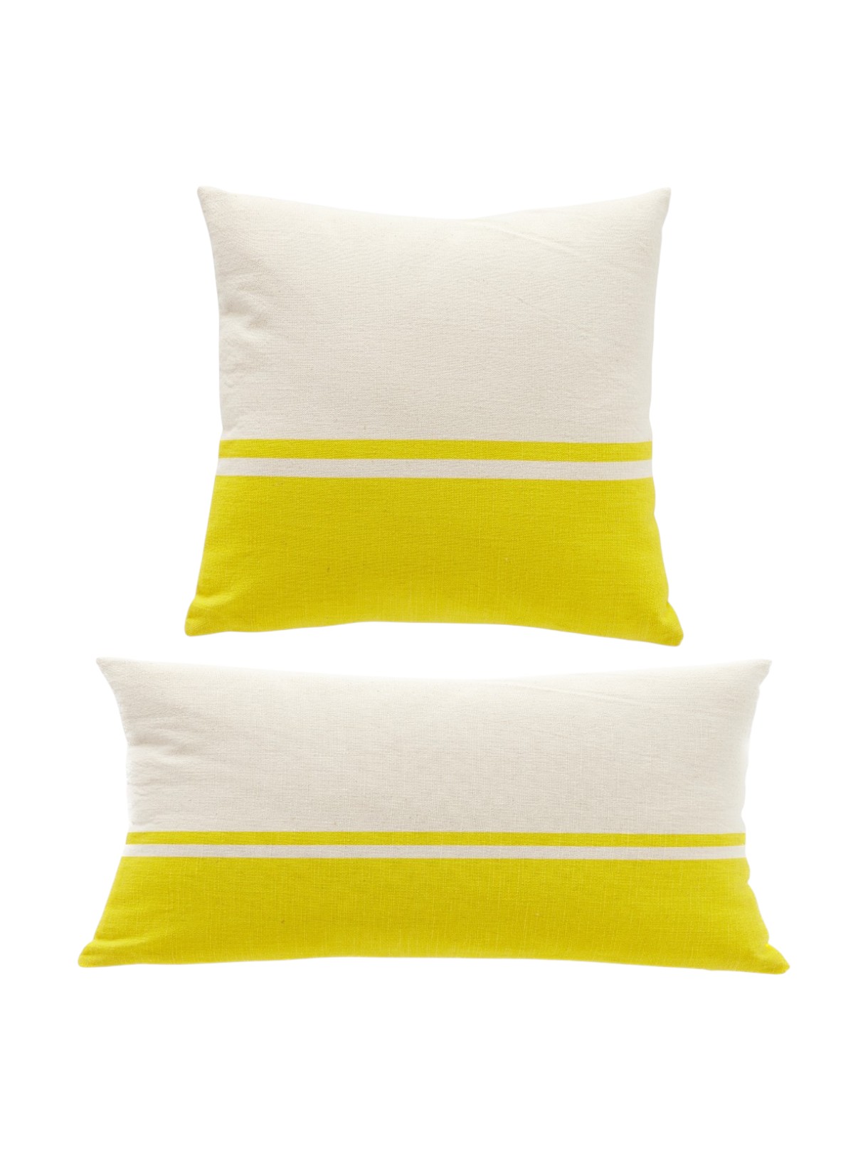 Set of 2 cotton removable cushion covers TODAY LINGE DE MAISON Yellow