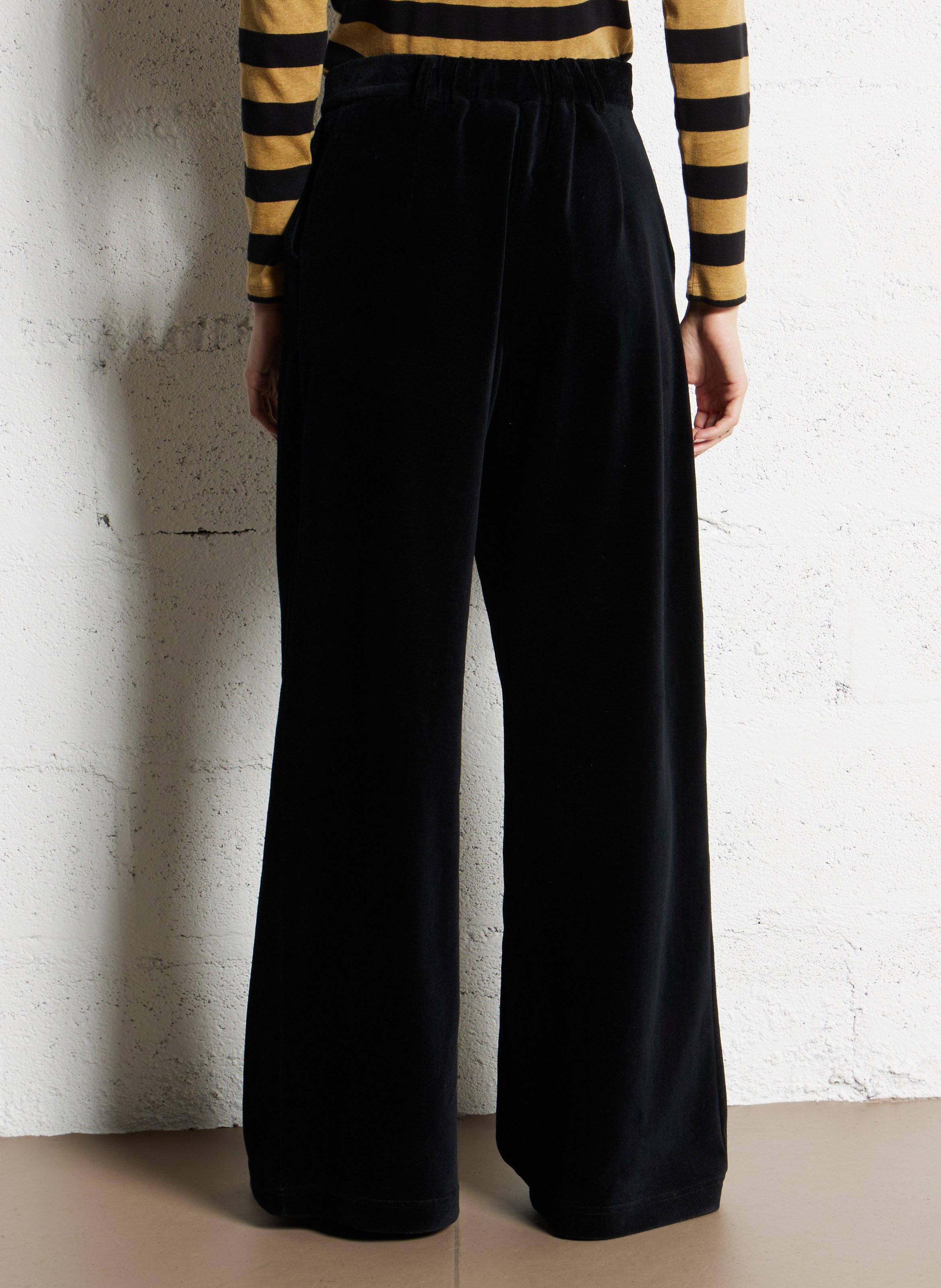 Pantalon large en coton mélangé NICE THINGS Noir