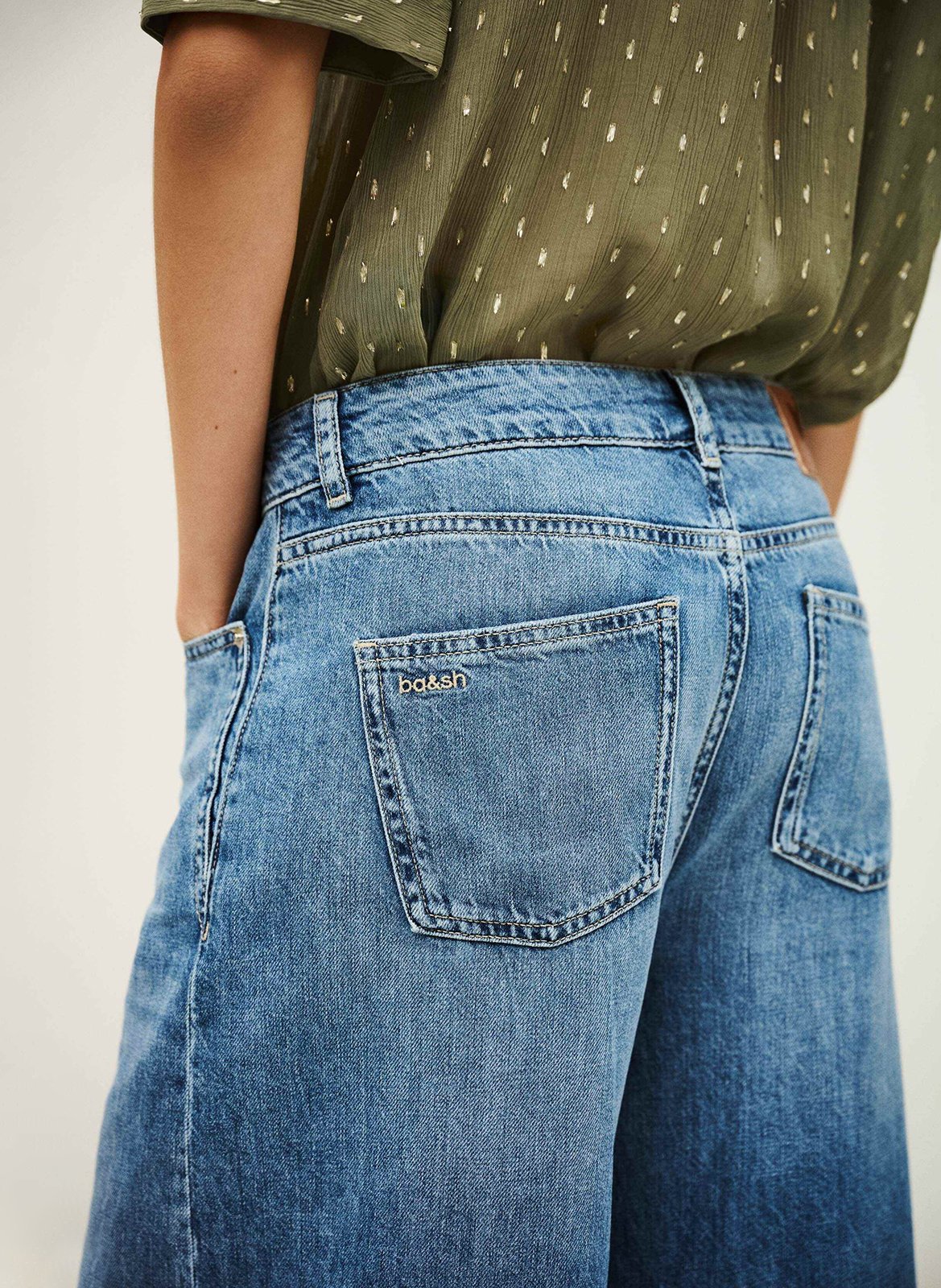 Gekleurde straight-fit jeans met 5 zakken BA&SH Blauw