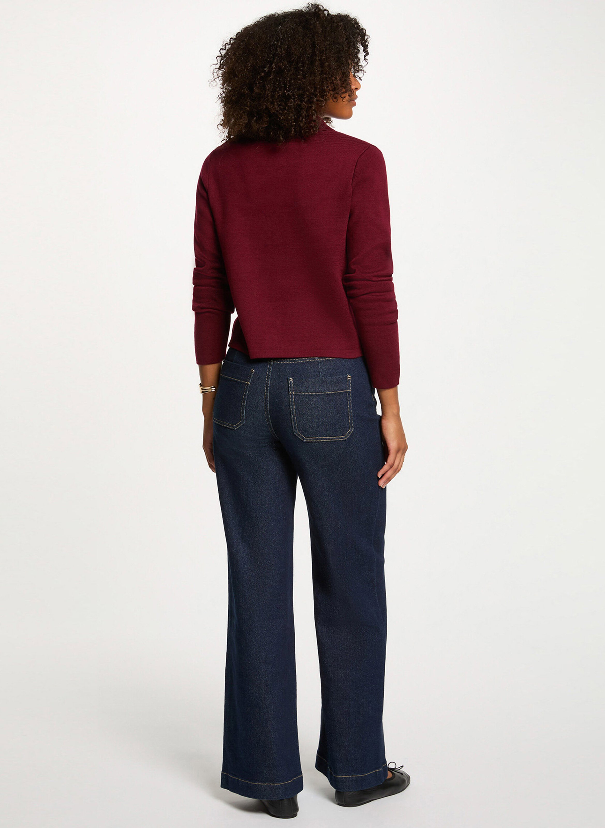 Cardigan with classic collar MORGAN Red