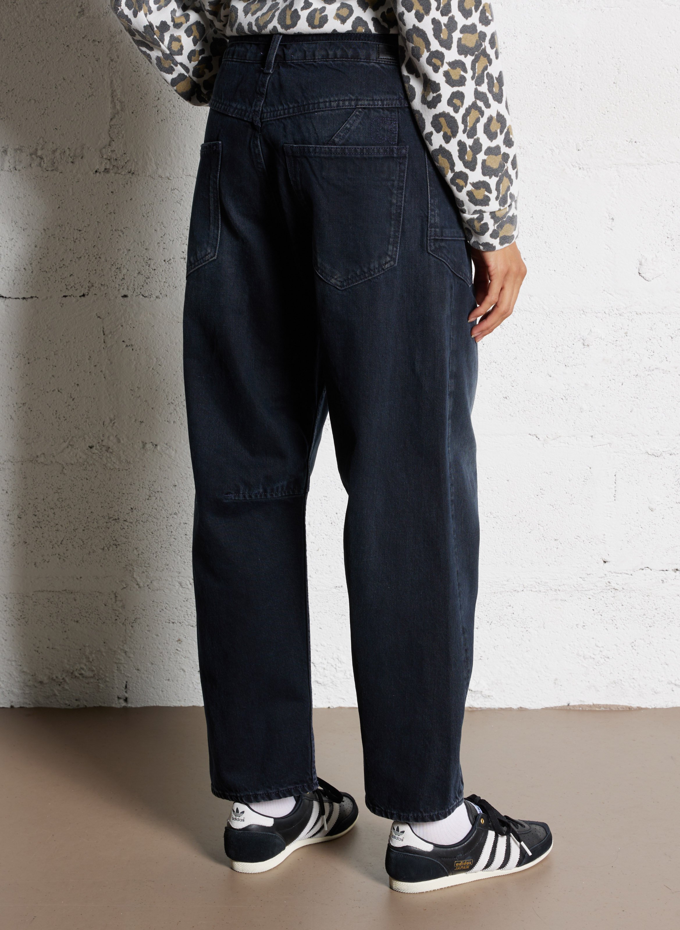 Jean large en coton LE TEMPS DES CERISES Bleu