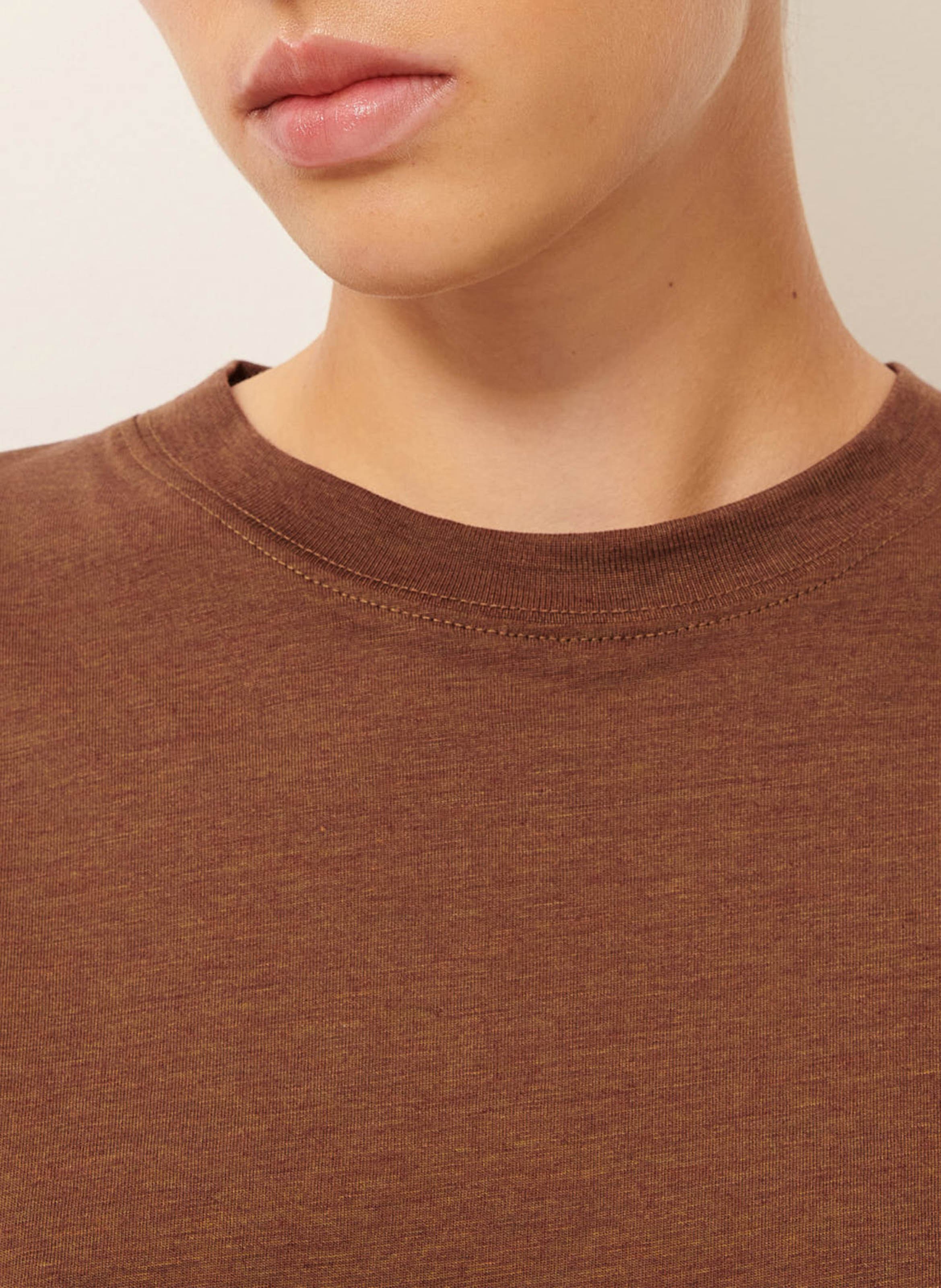 Round-neck oversized T-shirt SESSUN Brown