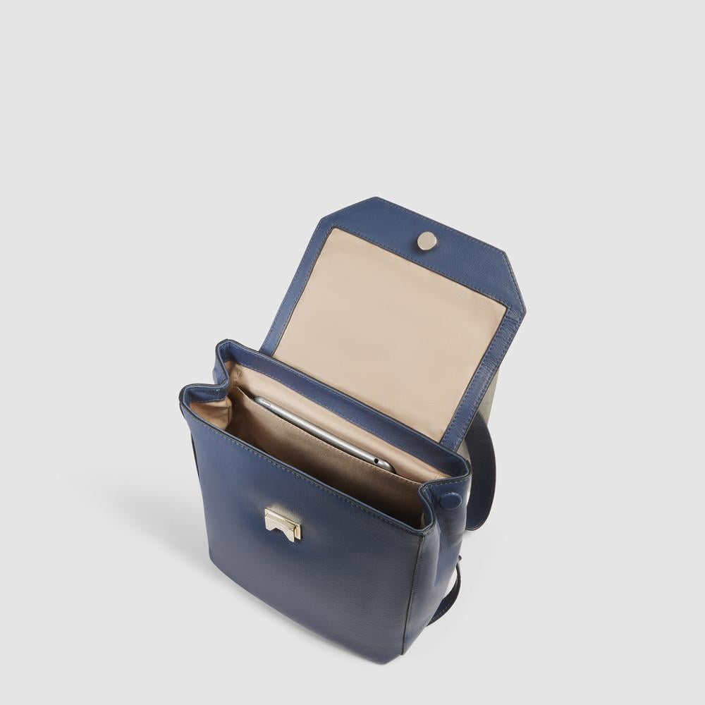 Women's backpack for iPad® mini with RFID protection PIQUADRO Blue