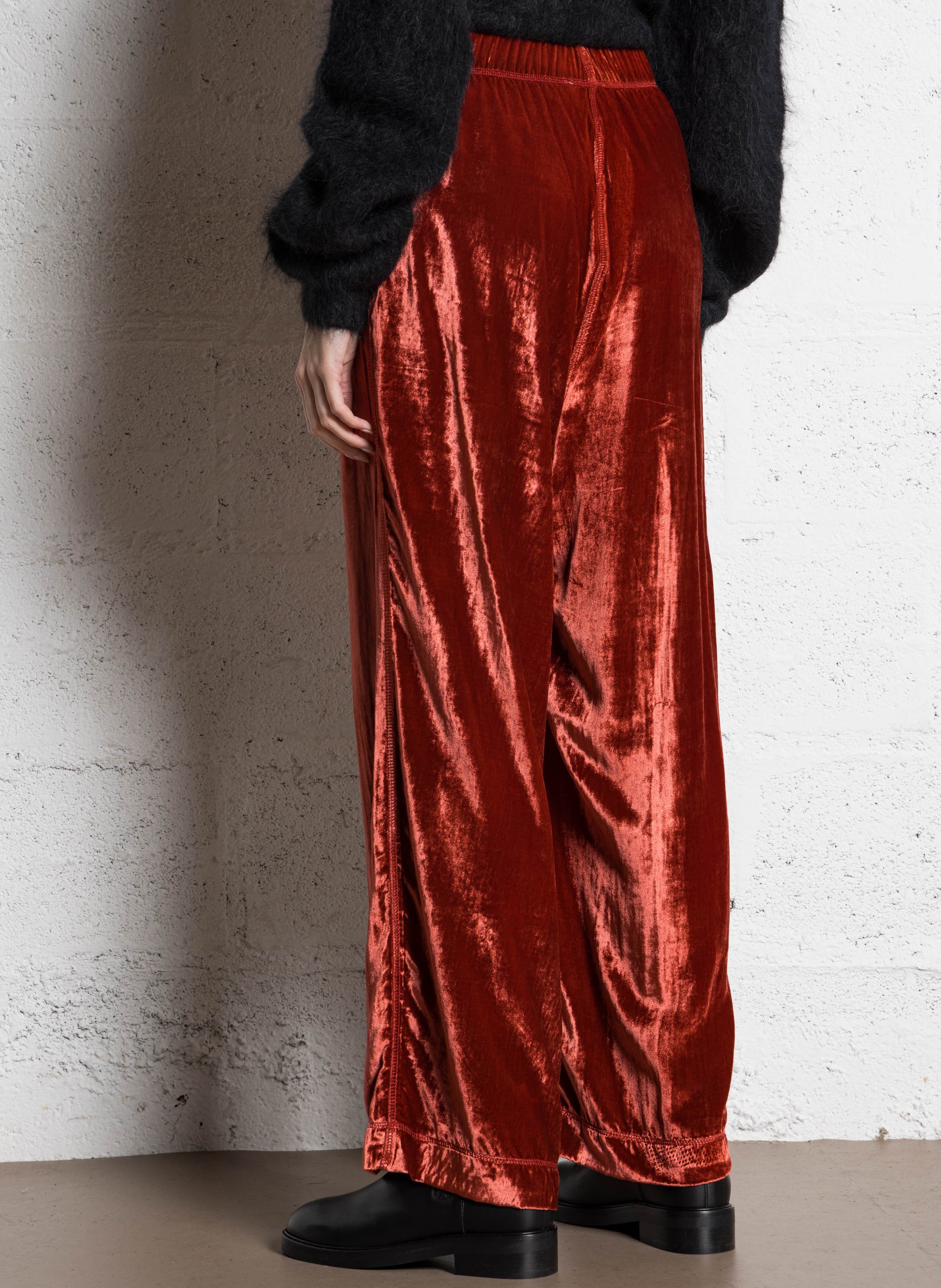 Solid velour jogging suit AMERICAN VINTAGE Red