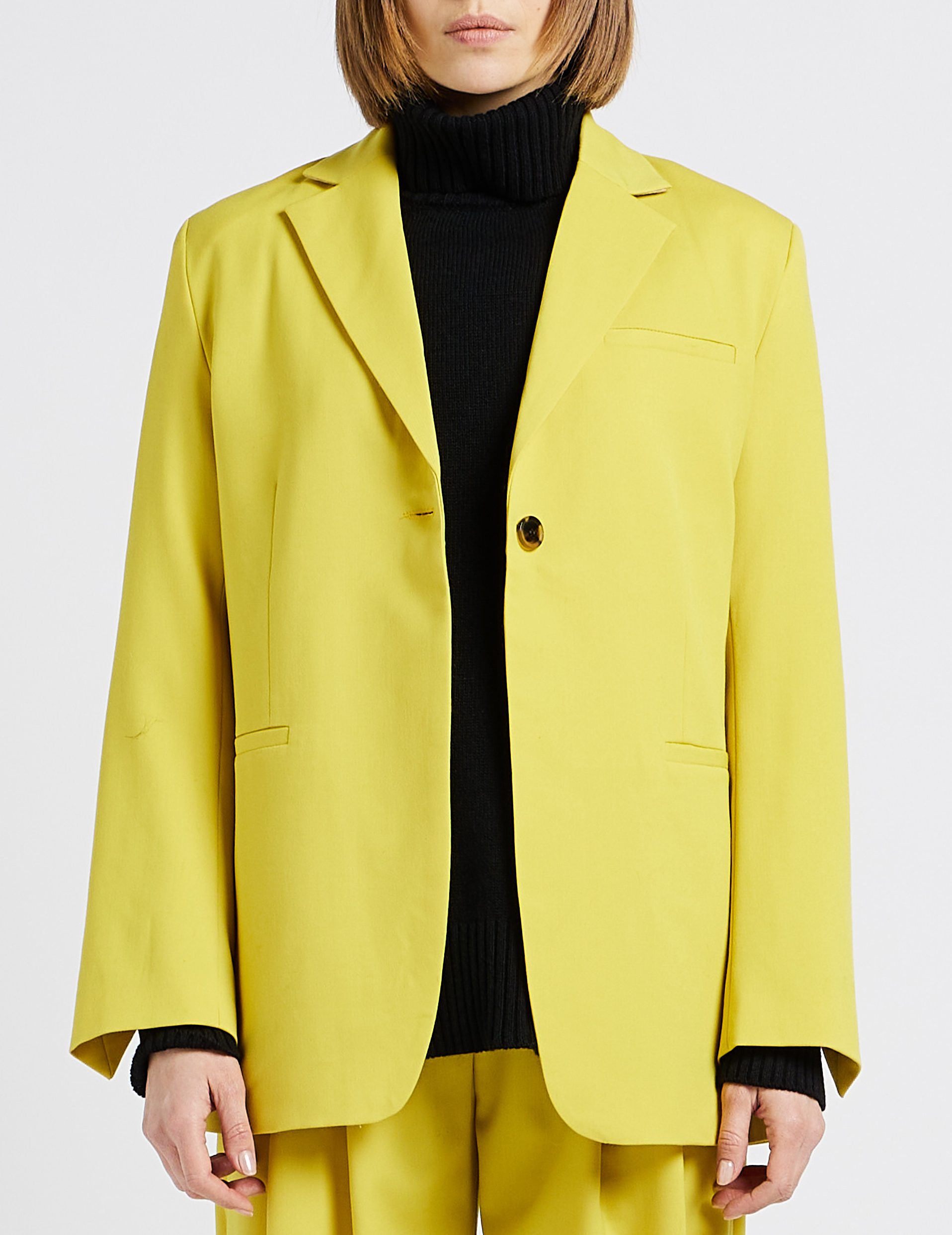 Blazer droit col tailleur SAMSOE SAMSOE Jaune