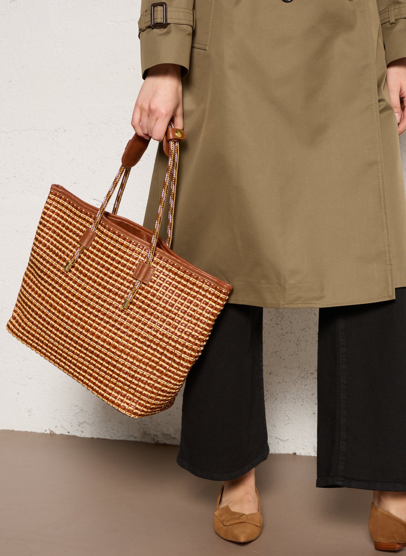 Soft leather tote bag  CLARIS VIROT Brown