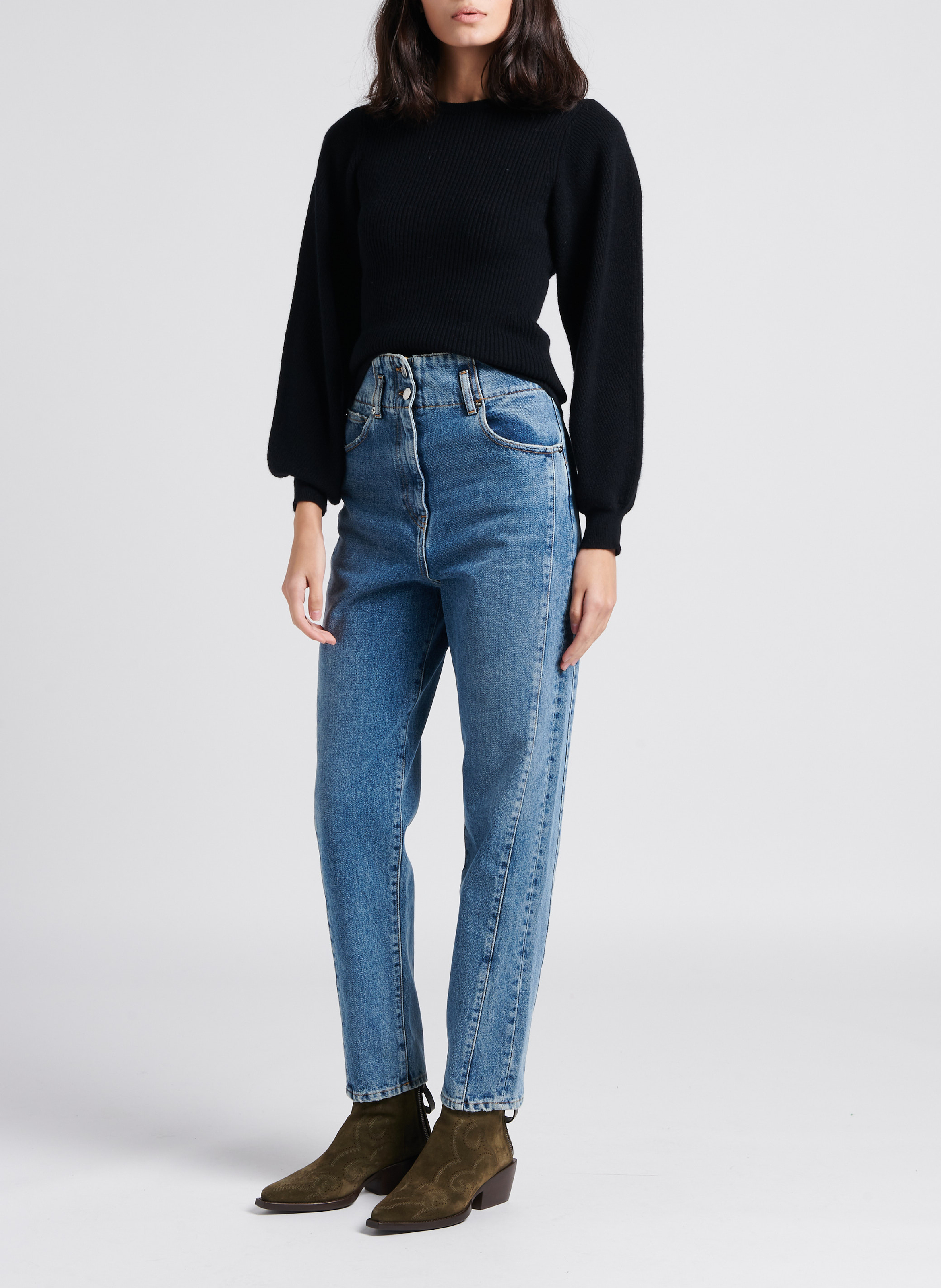 Fitted round-neck cashmere sweater IRO Black