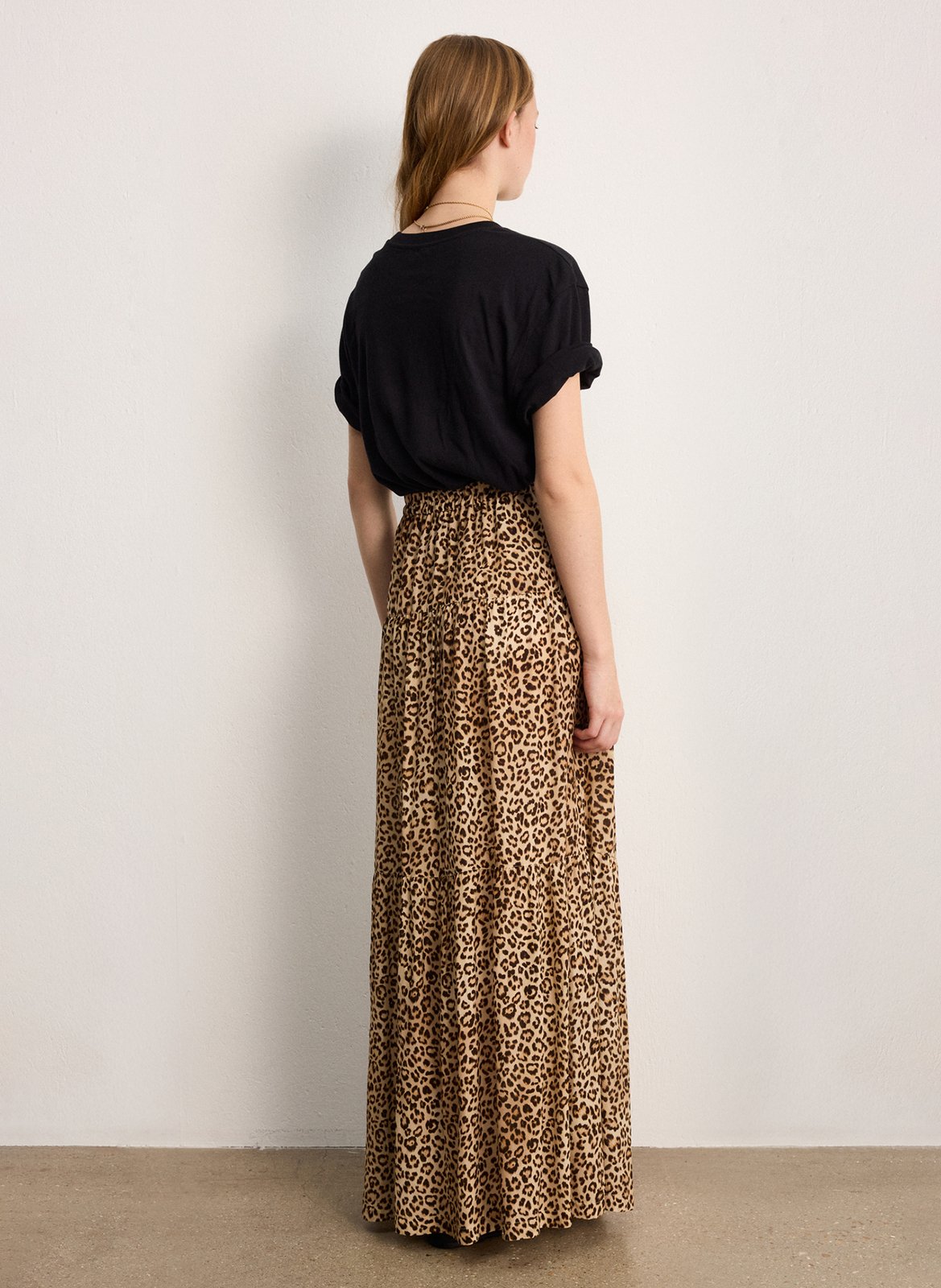 Ausgestellter Maxirock PABLO Beige