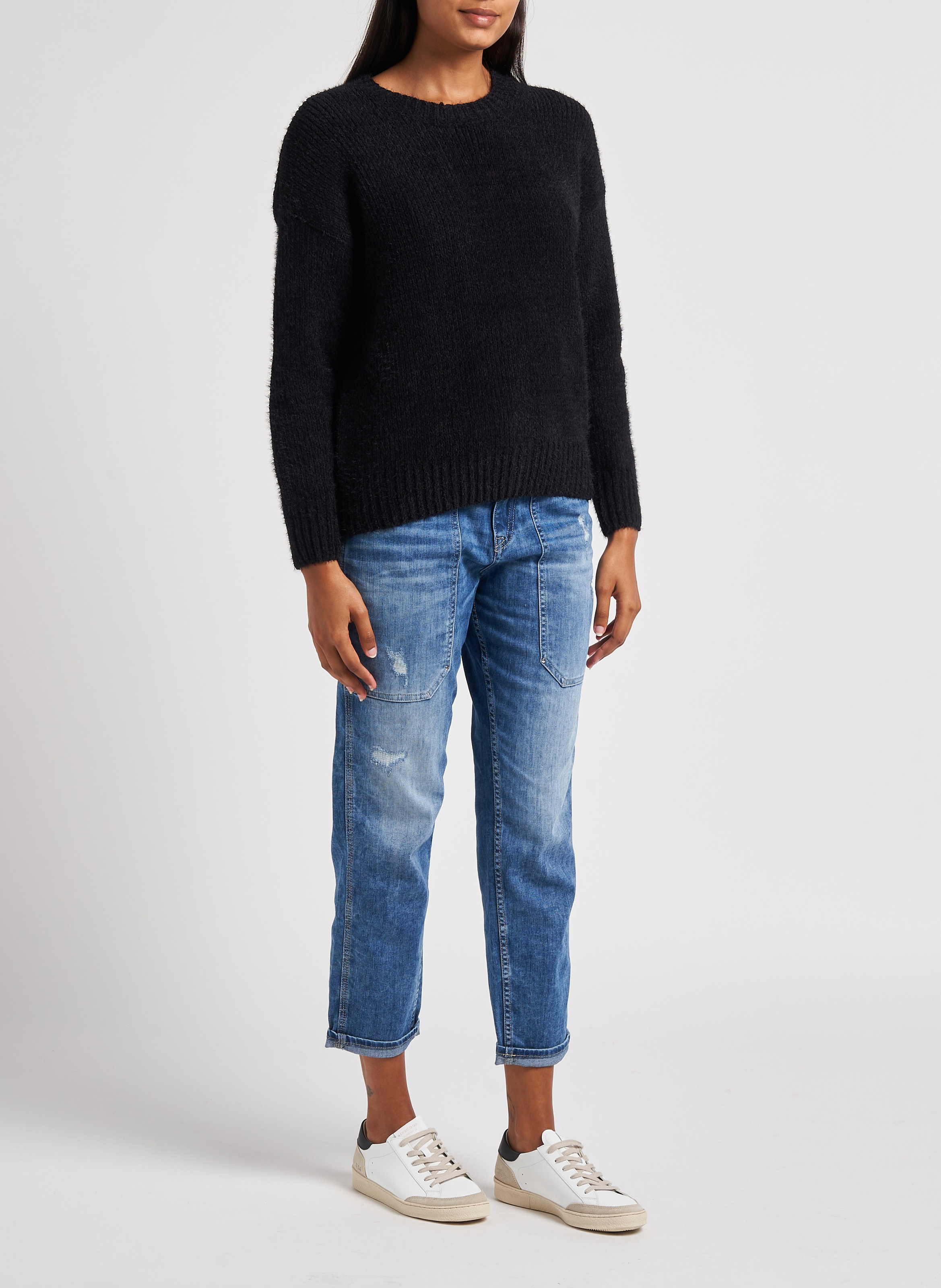 Baskets basses en cuir RIVECOUR Multicolore