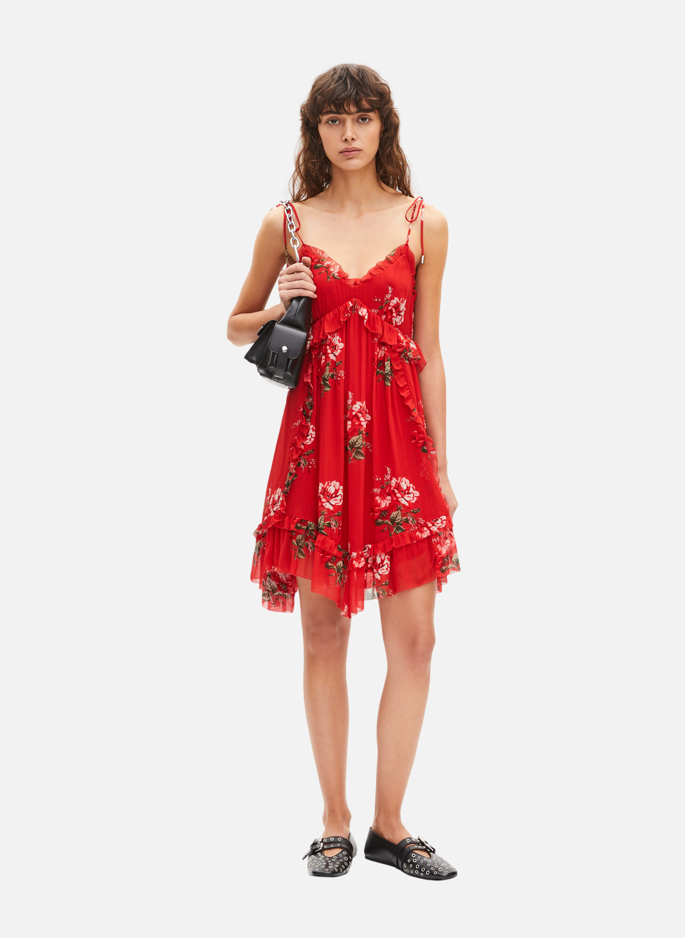 Short floral print dress THE KOOPLES Red