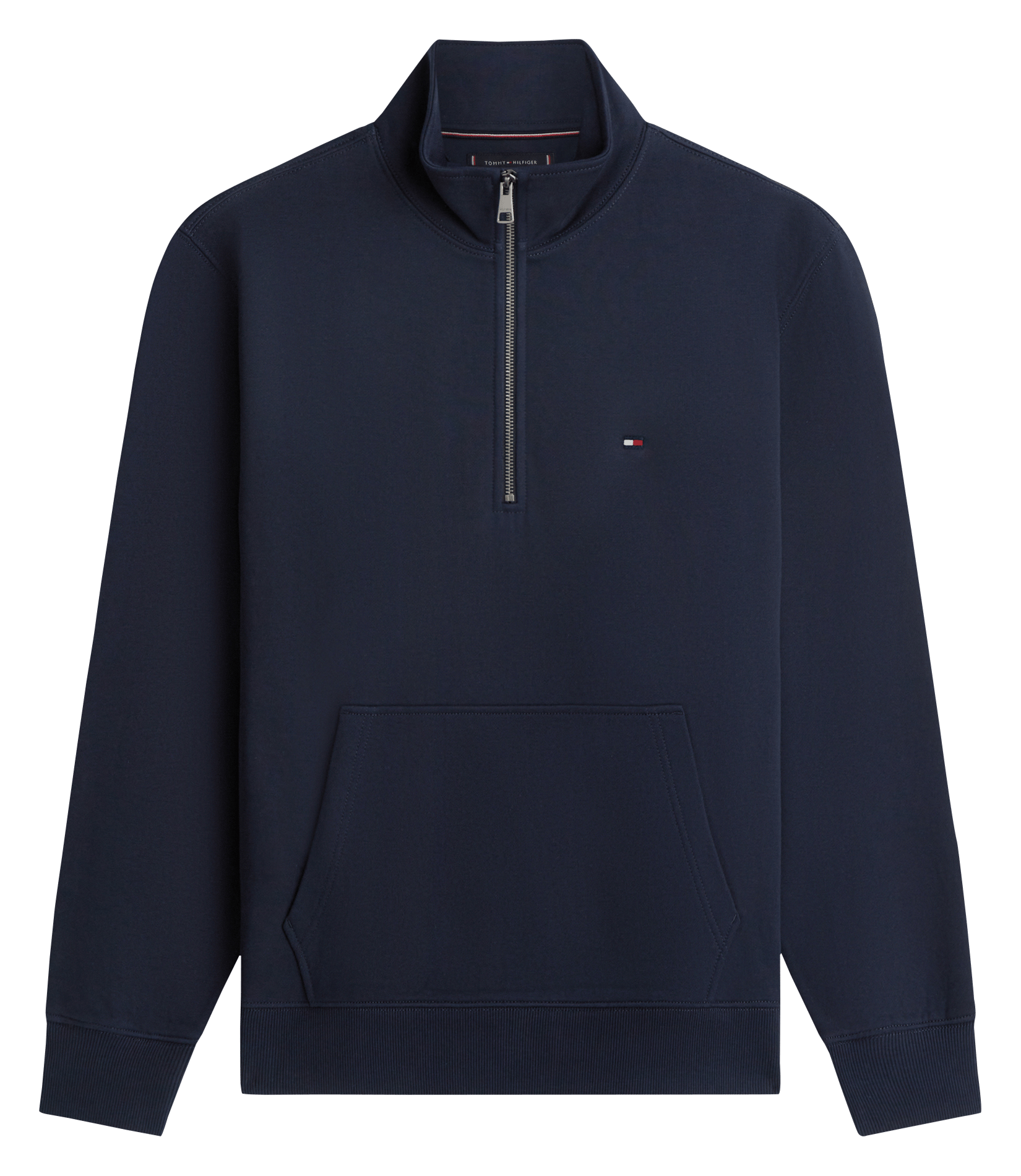 High-neck straight-cut cotton sweater TOMMY HILFIGER