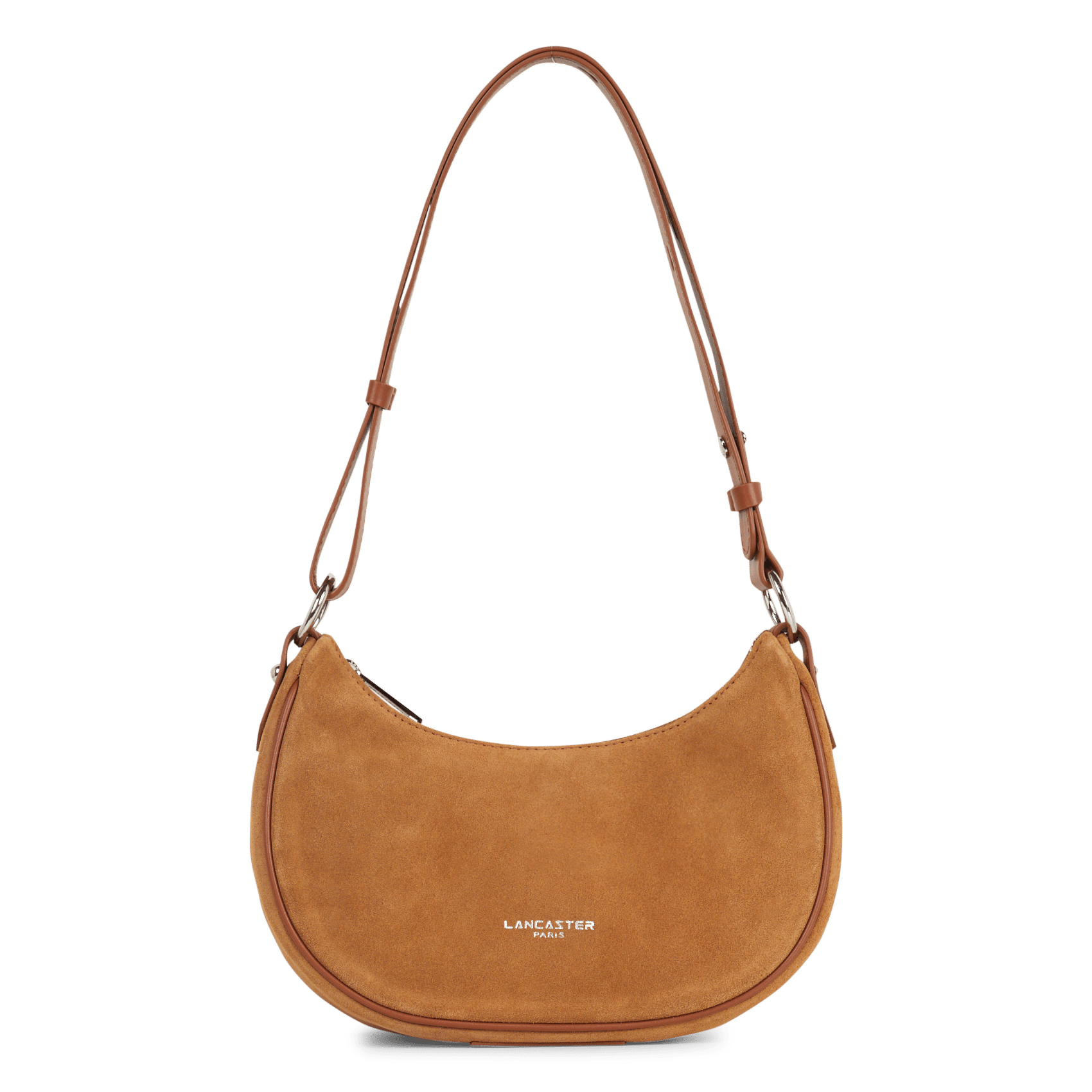 Kleine suède schoudertas LANCASTER PARIS Bruin